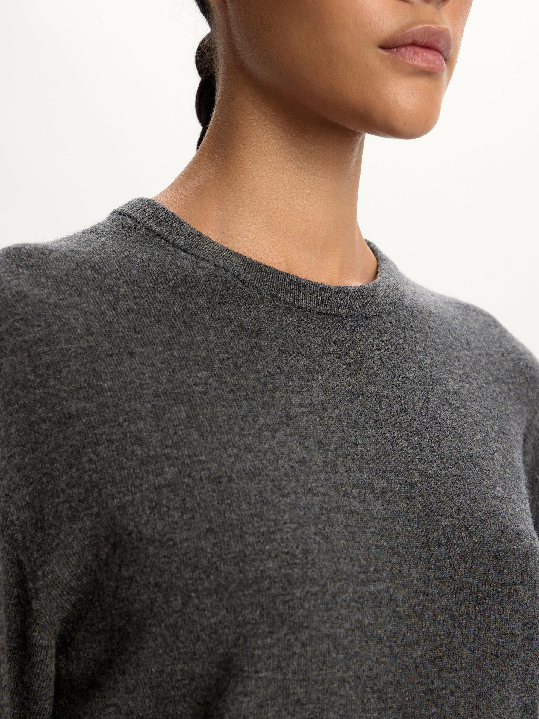 Wool-cashmere crew neck jumper