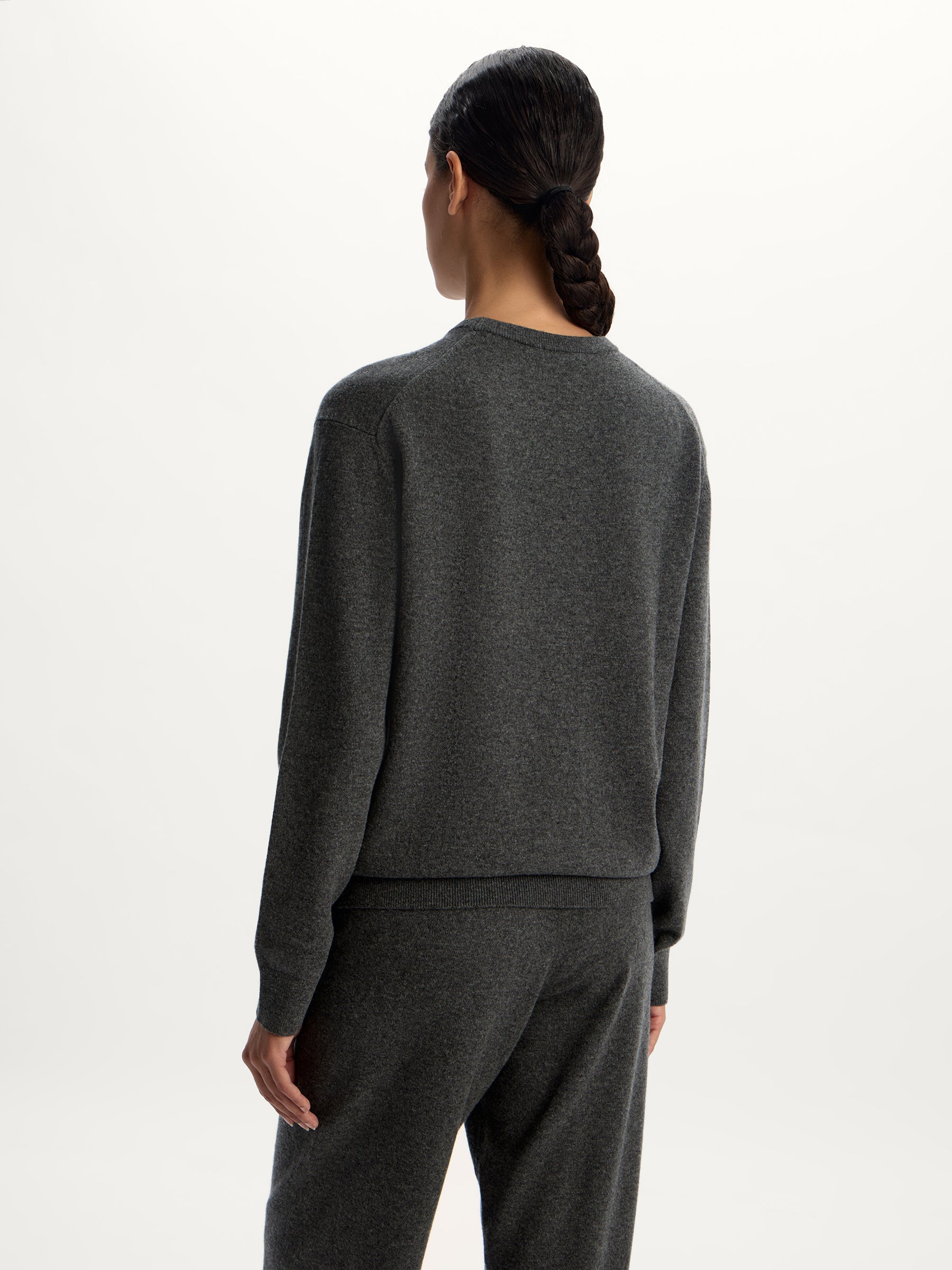 Wool-cashmere crew neck jumper