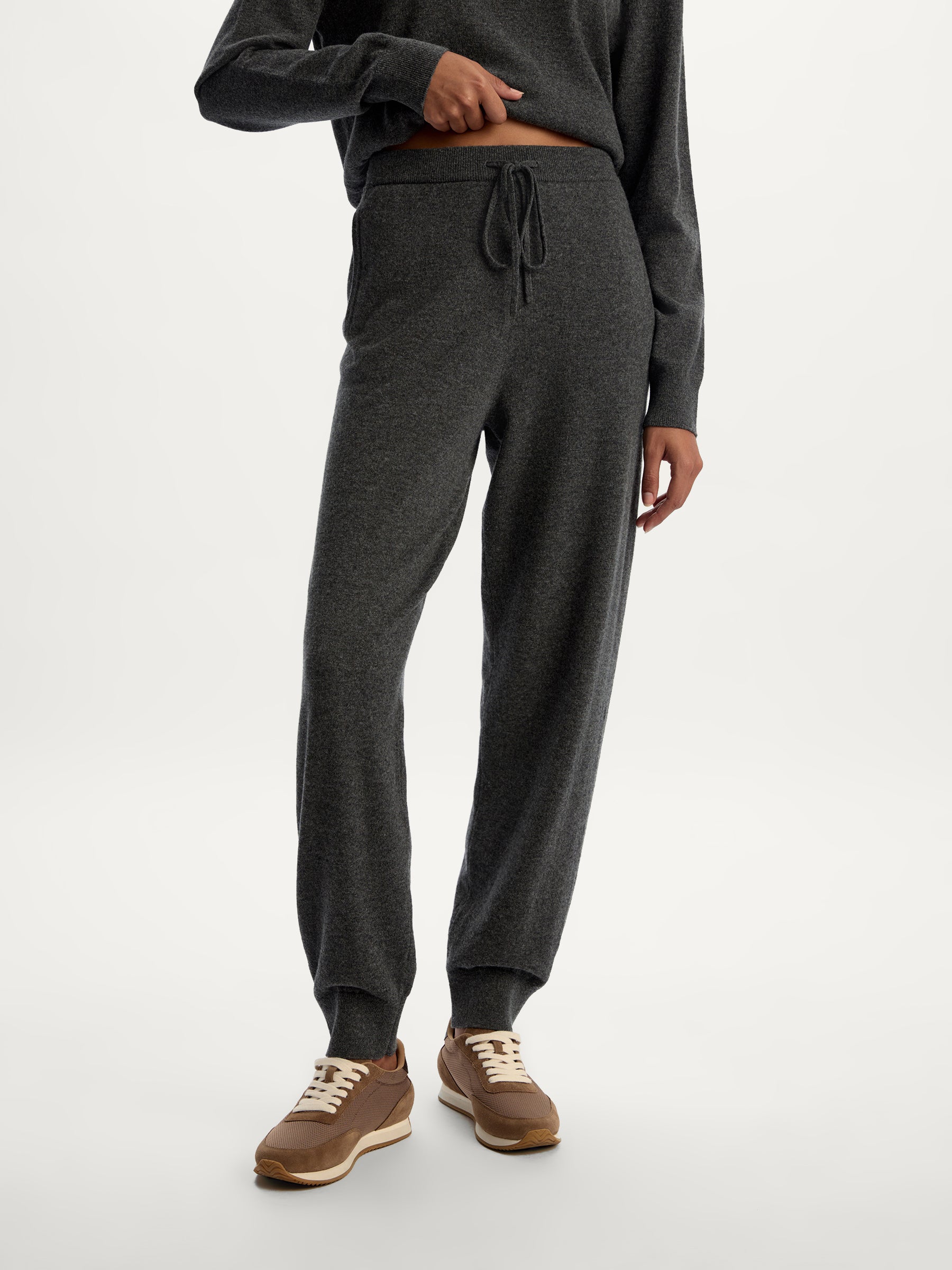 Wool-cashmere joggers