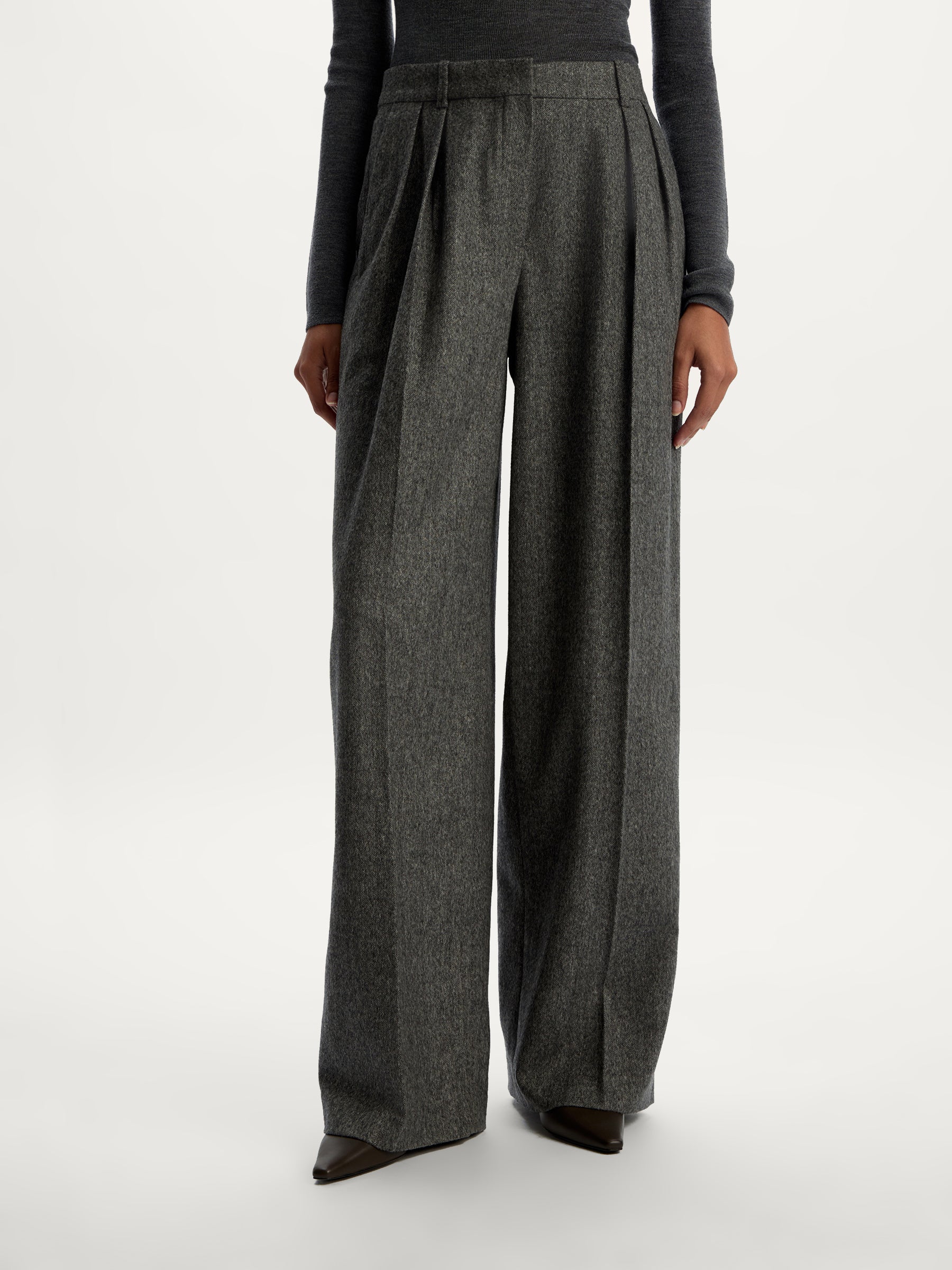 Wool-cashmere trousers