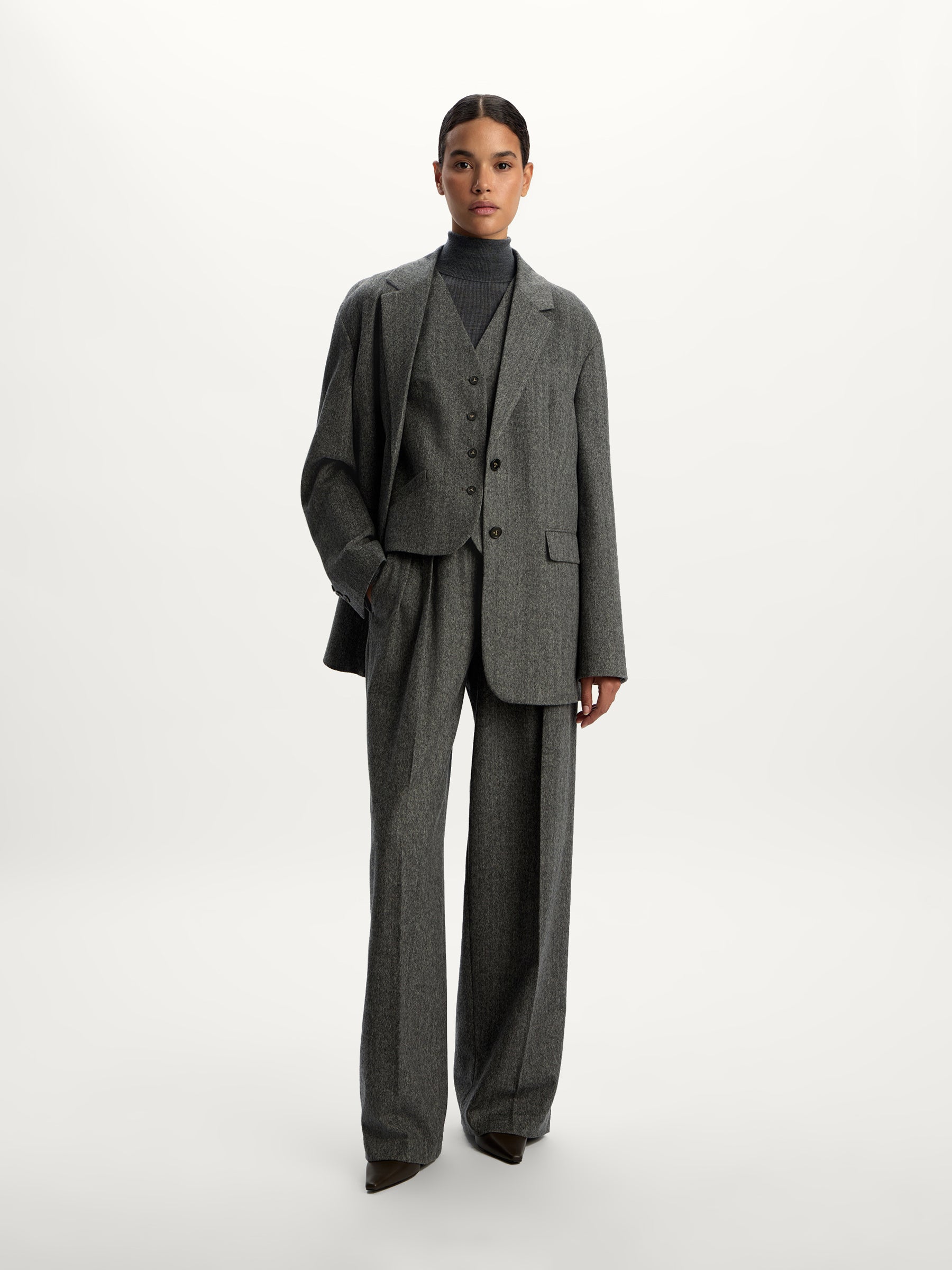 Wool-cashmere trousers