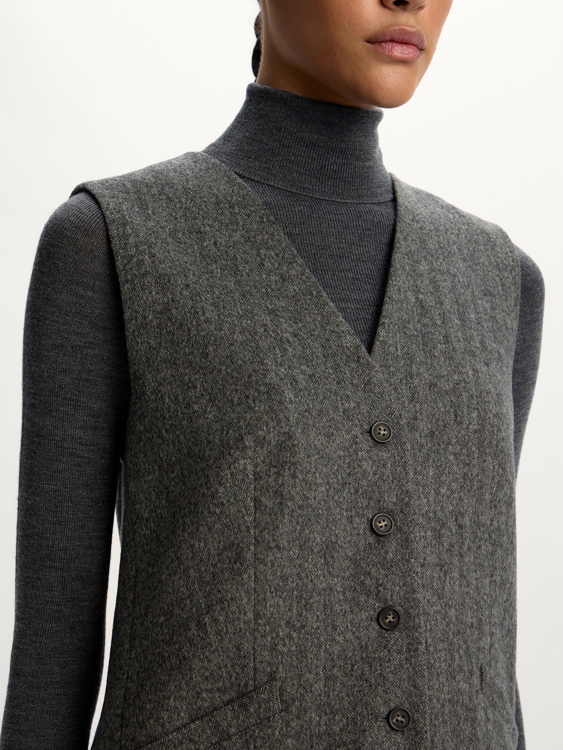 Wool-cashmere vest