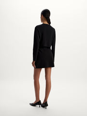 Crepe mini skirt