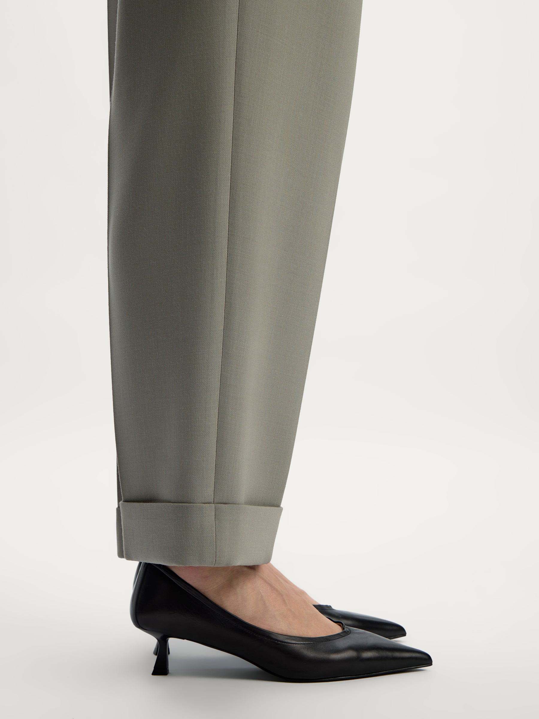 Wool blend trousers