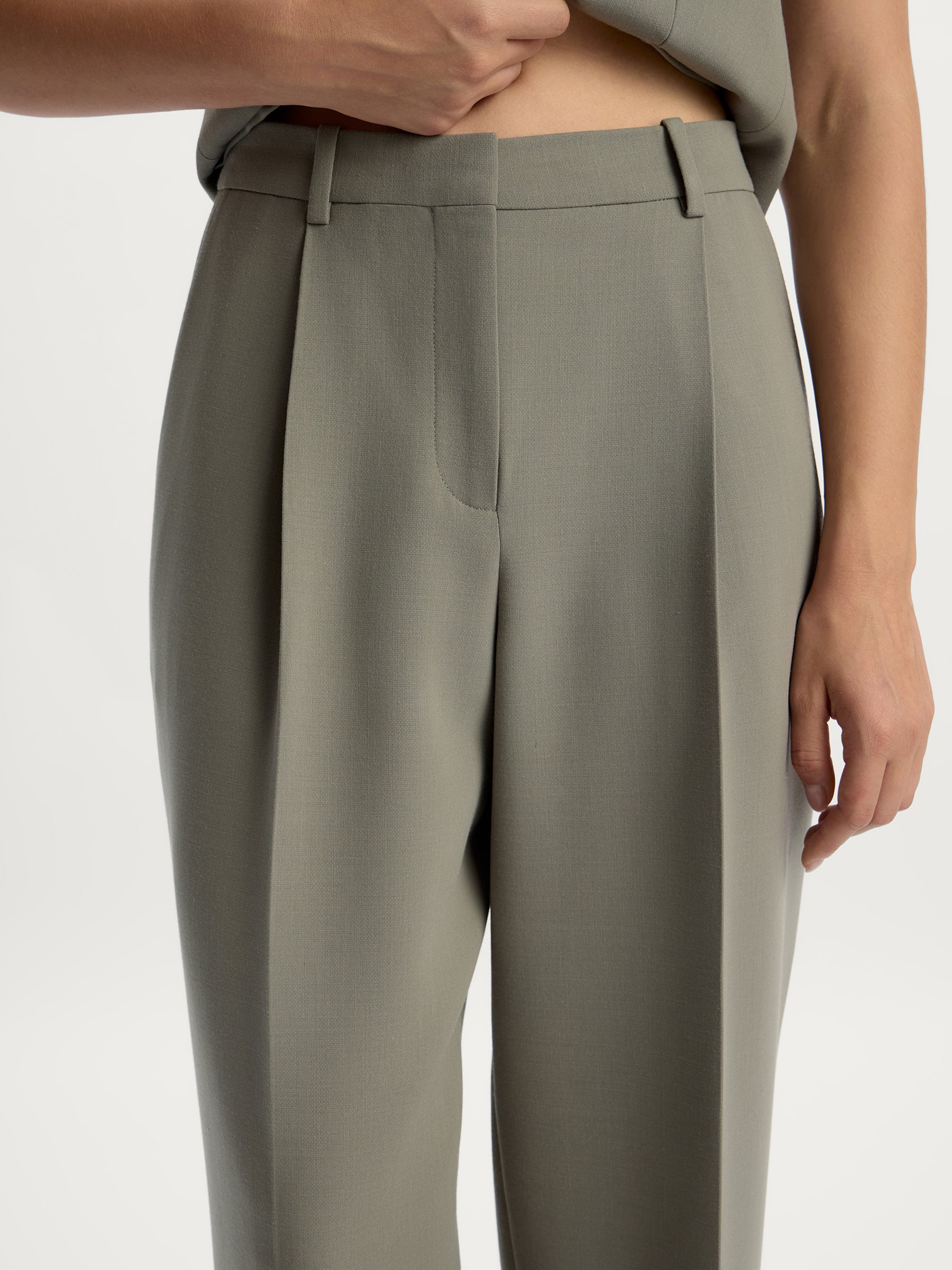 Wool blend trousers