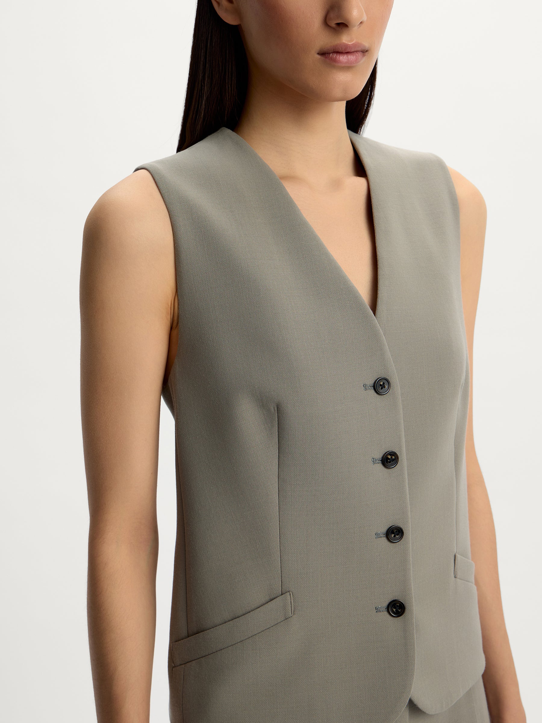 Wool blend vest