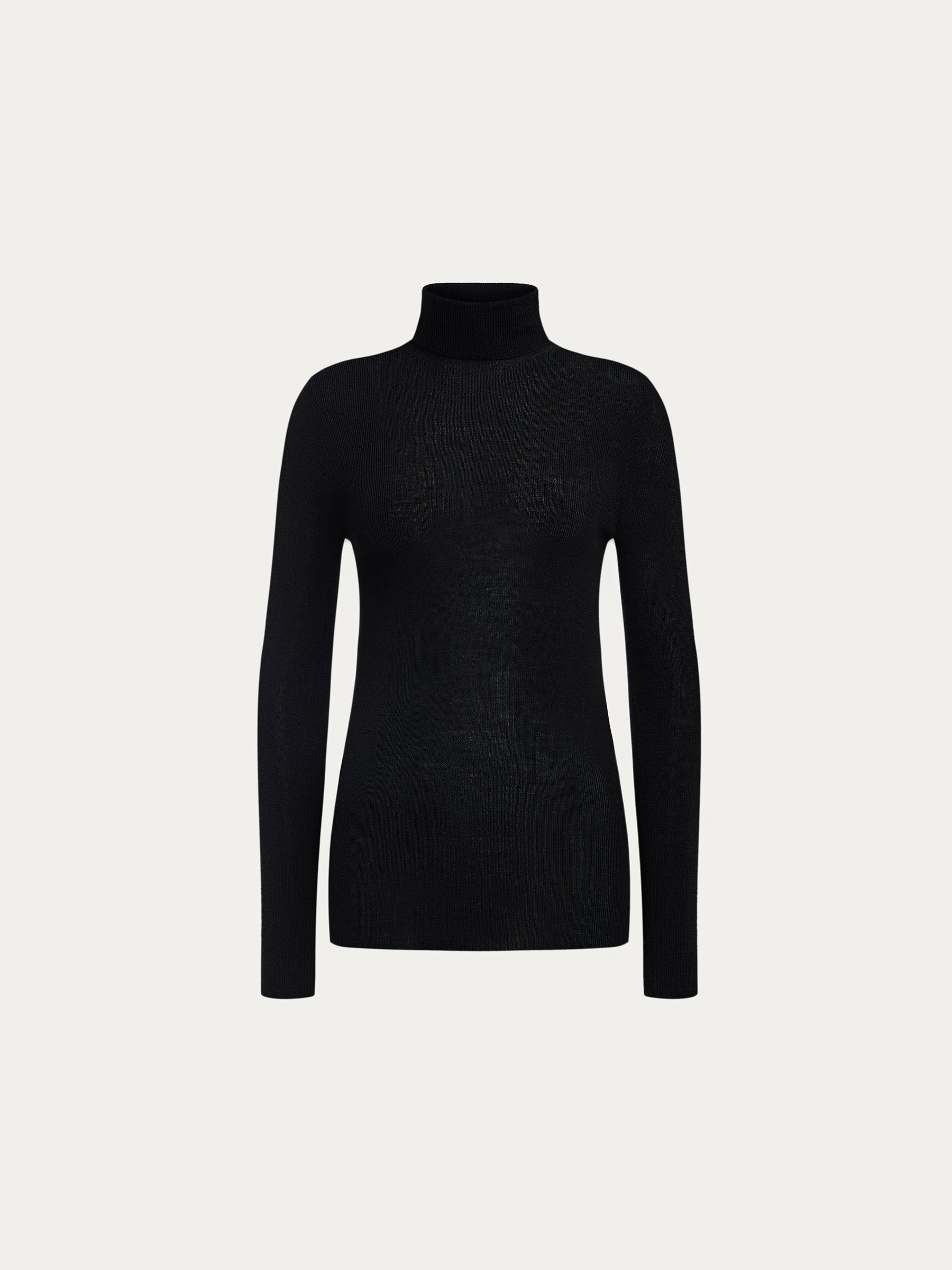 Ribbed merino turtleneck