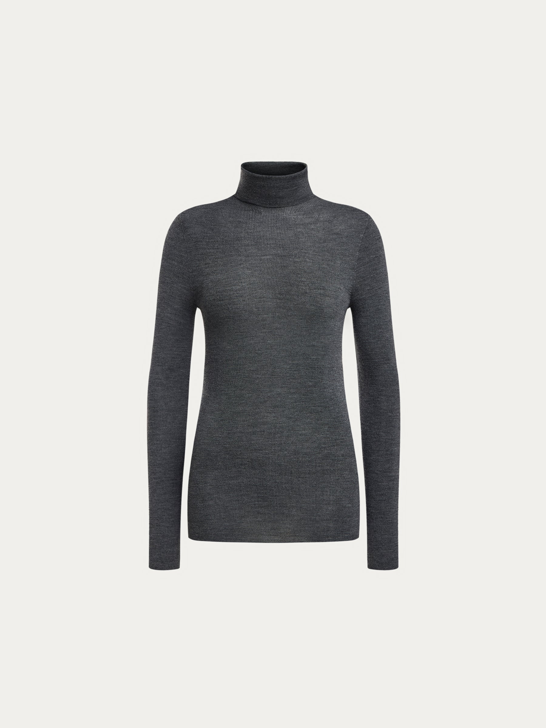 Ribbed merino turtleneck