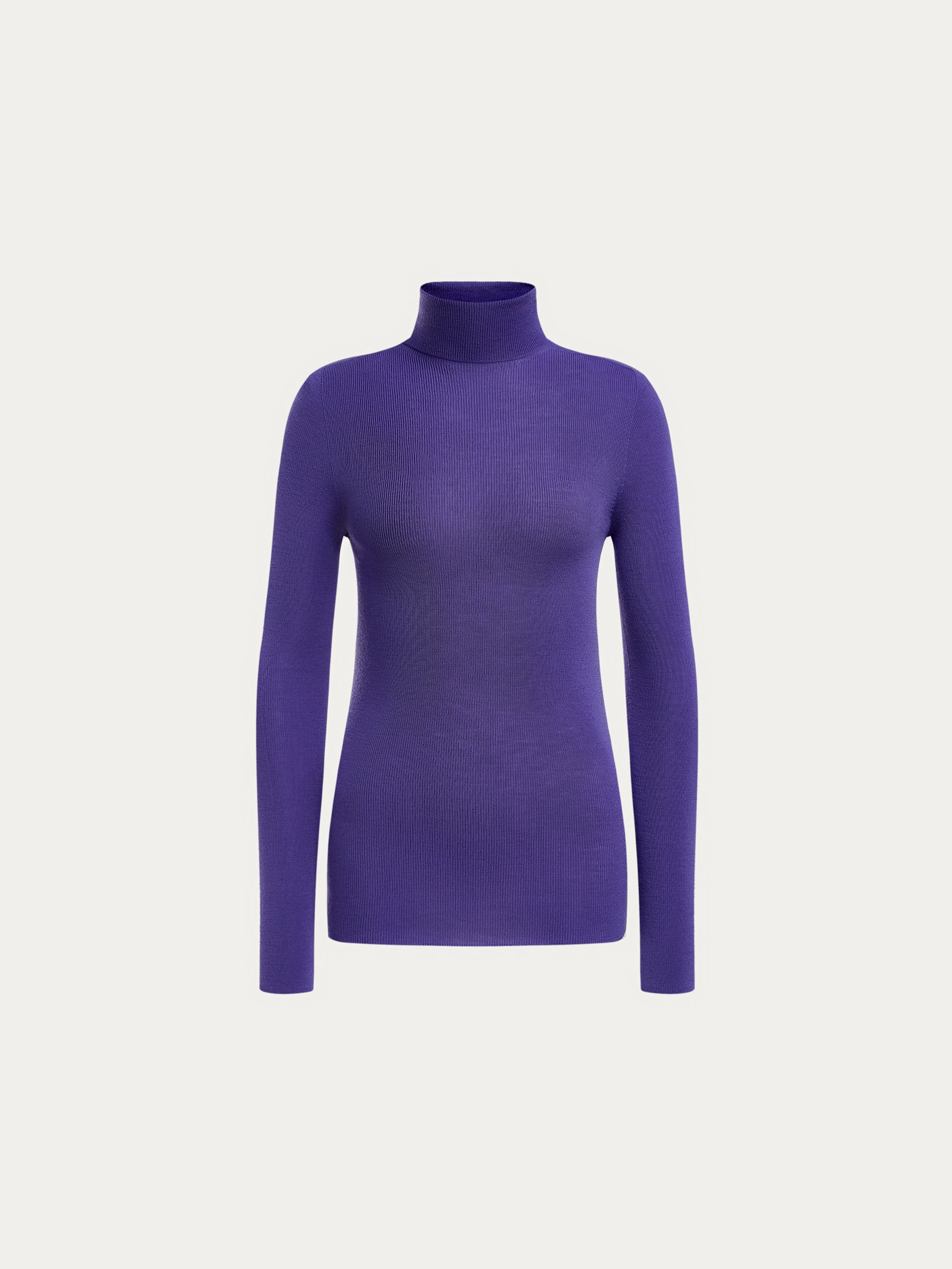 Ribbed merino turtleneck