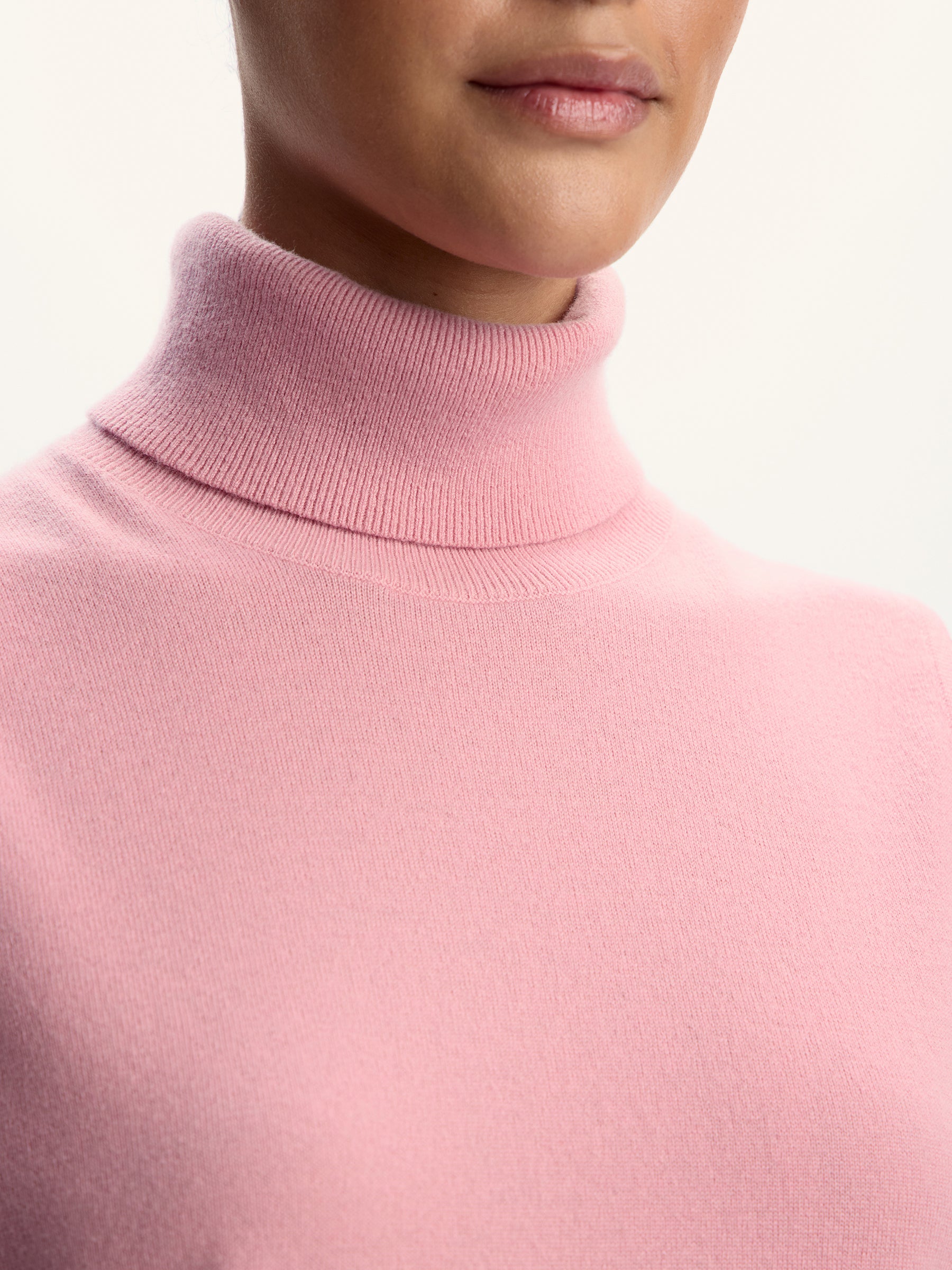 Wool-cashmere turtleneck top