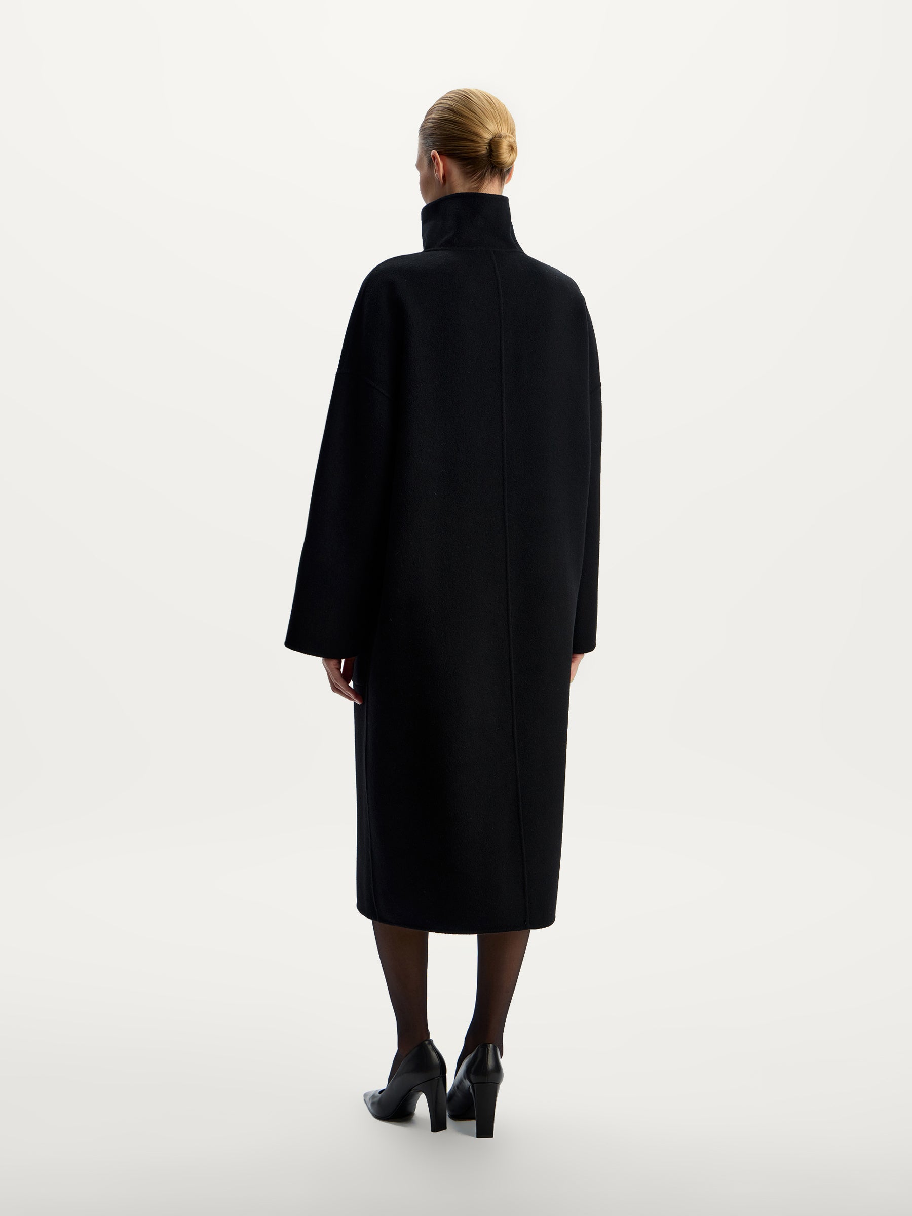 Wool-cashmere zip coat