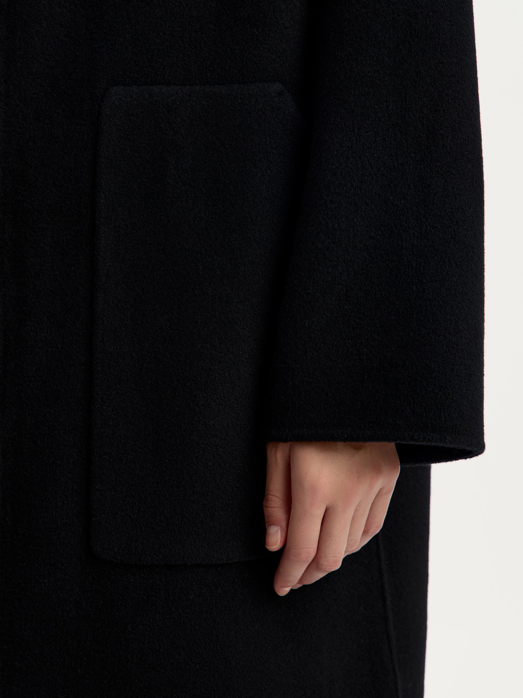 Wool-cashmere zip coat