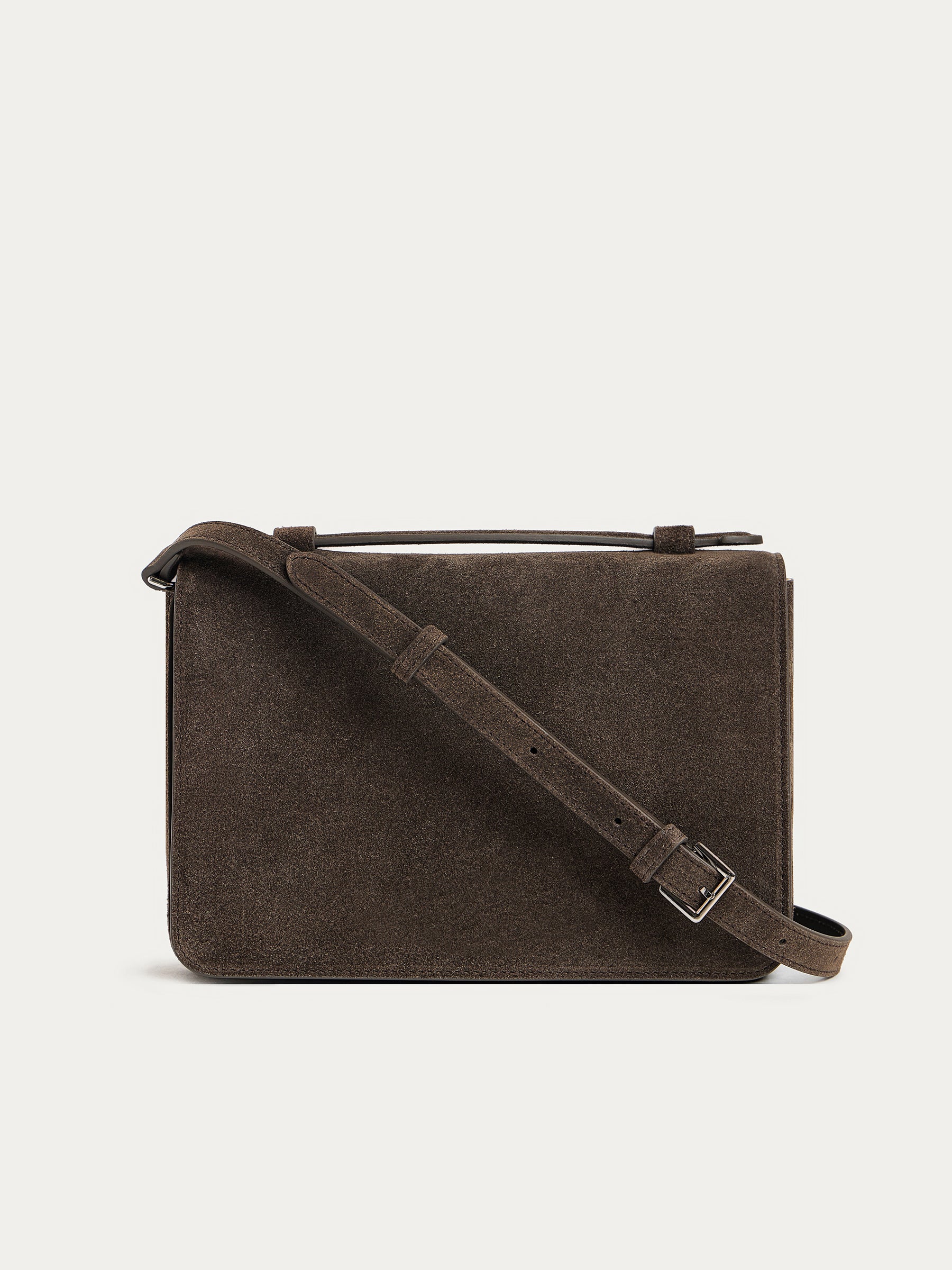 Suede cross-body bag