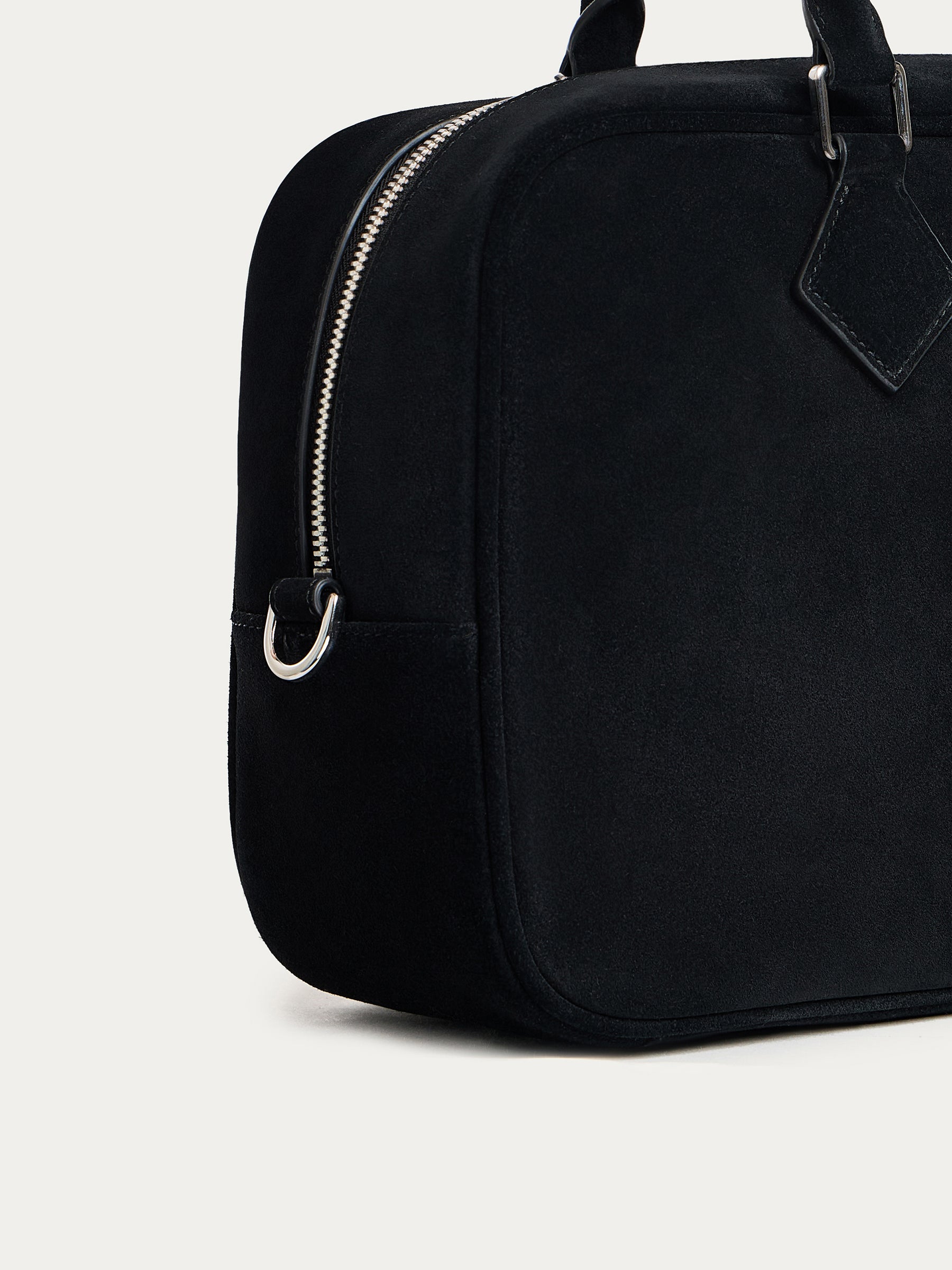 Suede bowler bag