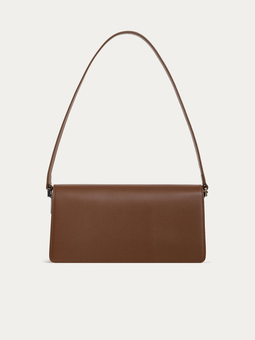 Leather baguette bag