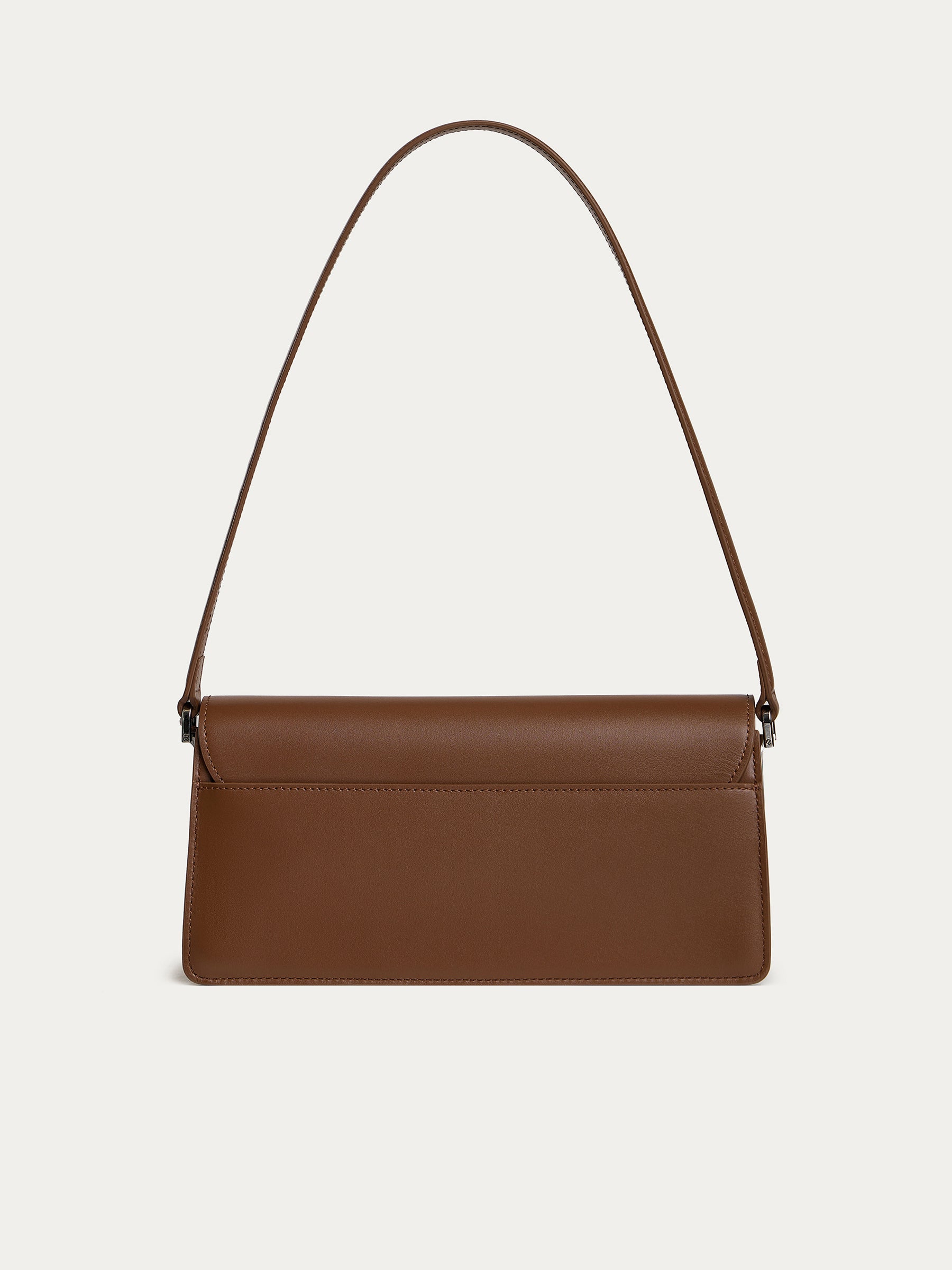 Leather baguette bag