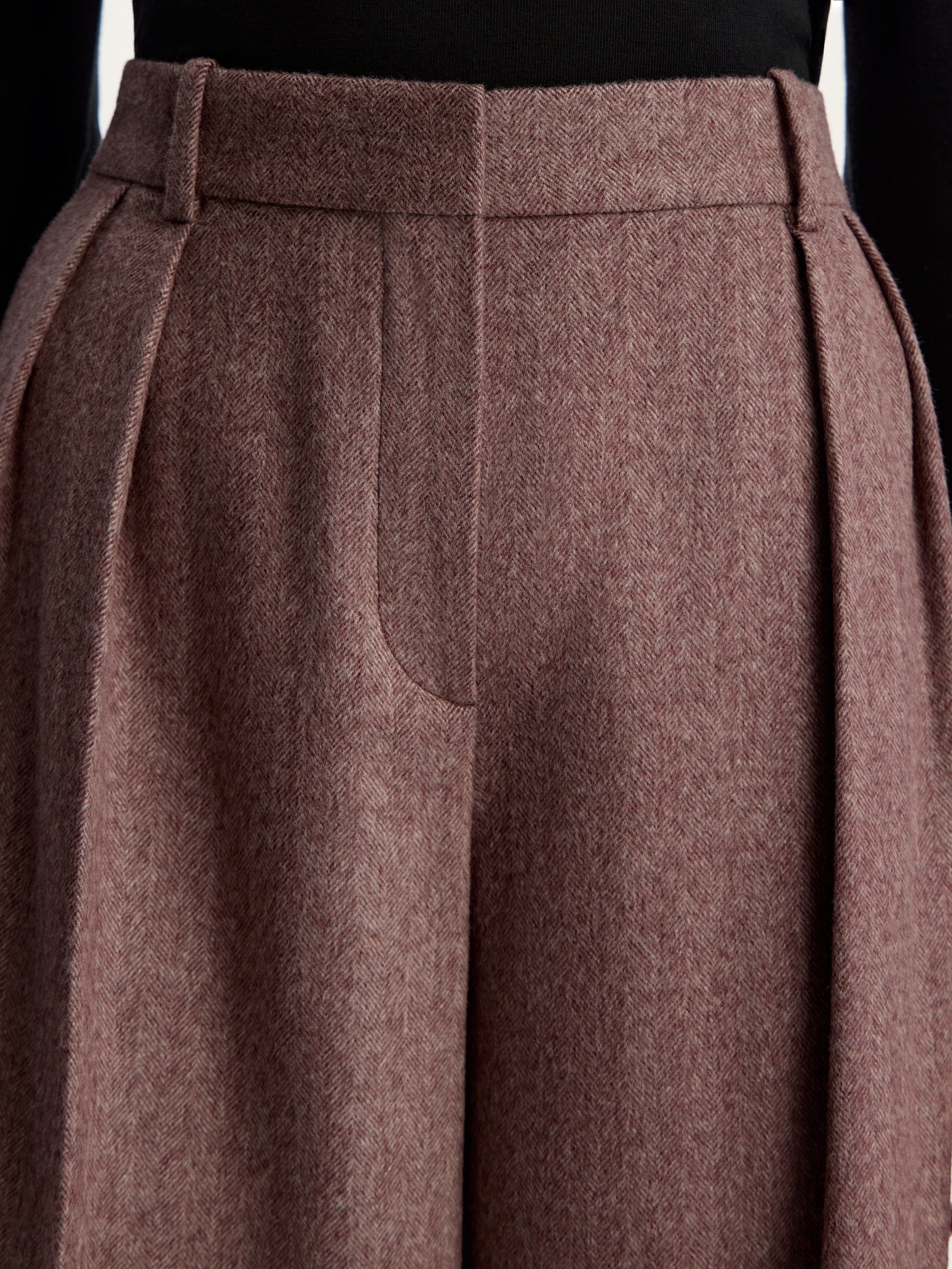 Wool-cashmere trousers