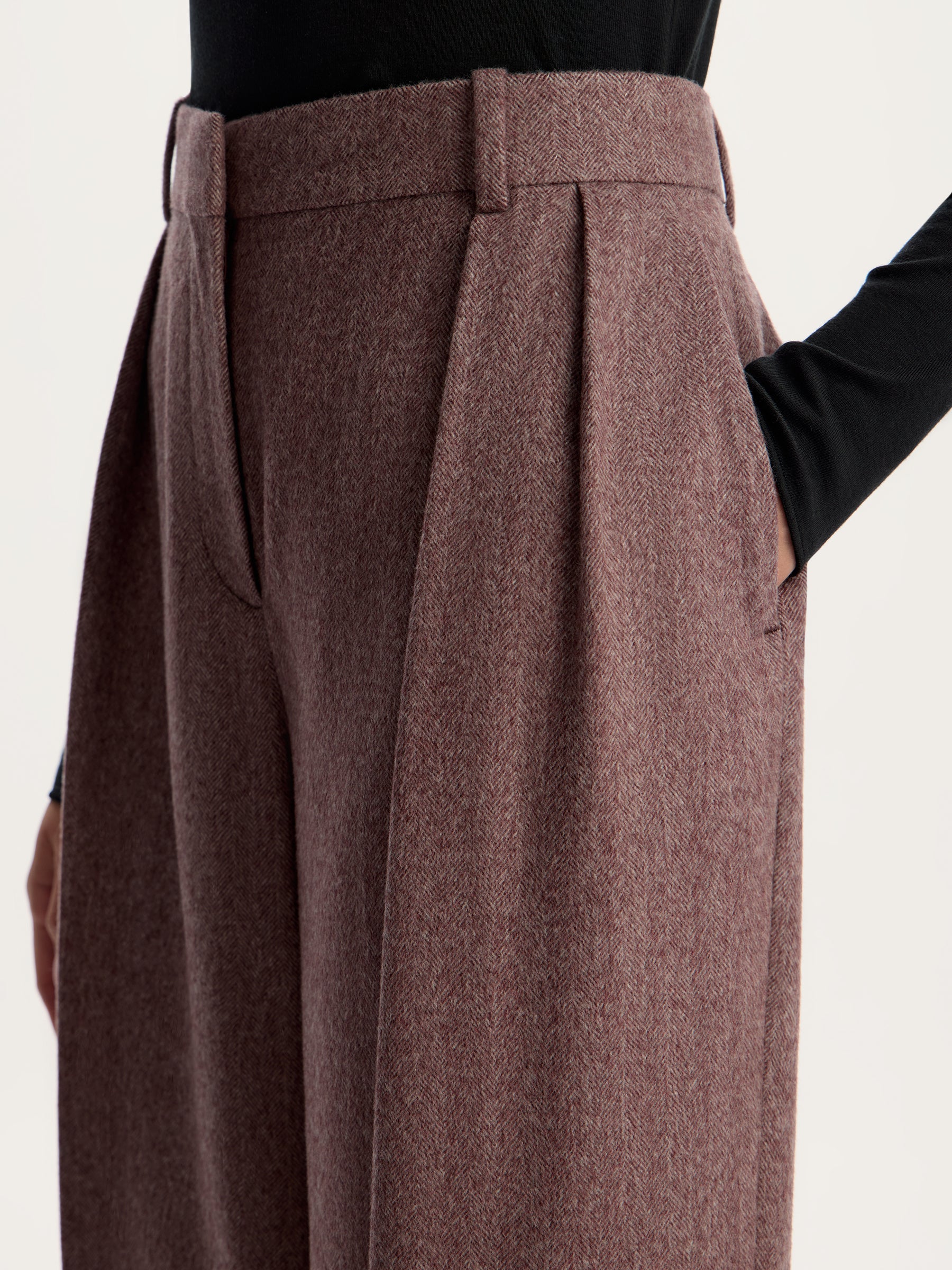 Wool-cashmere trousers