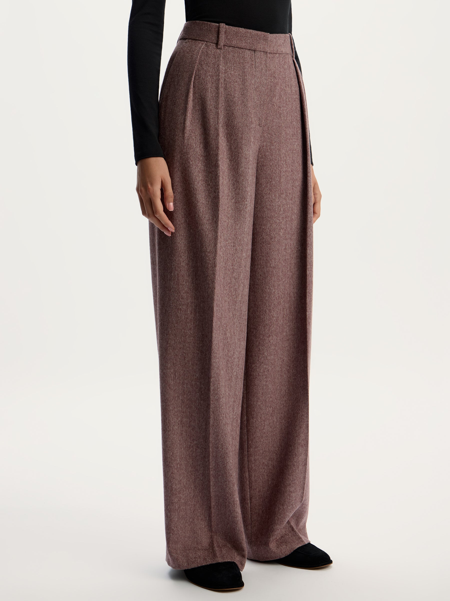 Wool-cashmere trousers