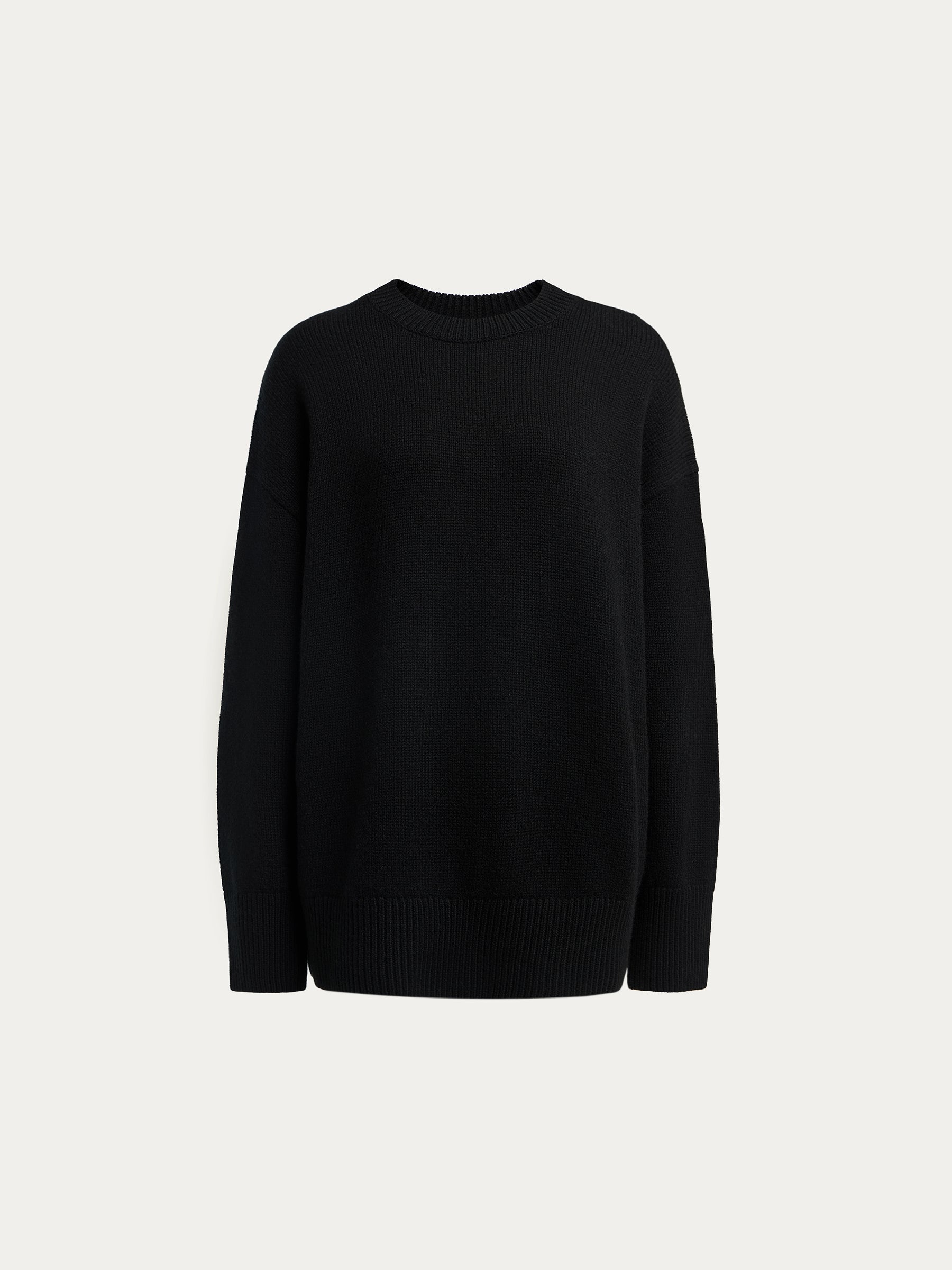 Wool-cashmere crew neck jumper