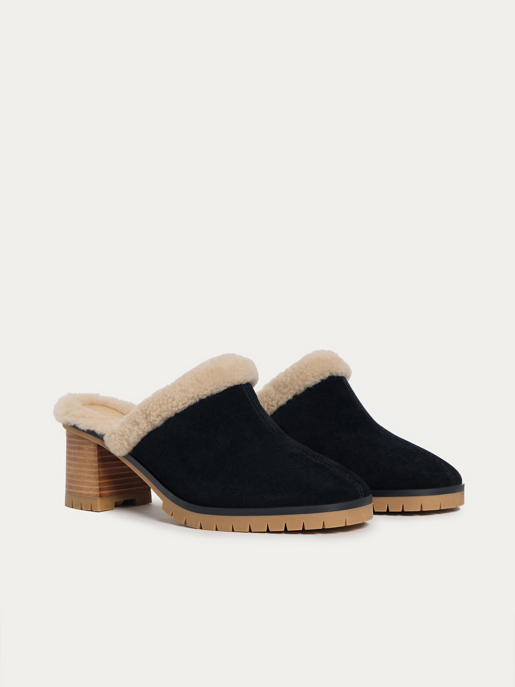 Shearling mules