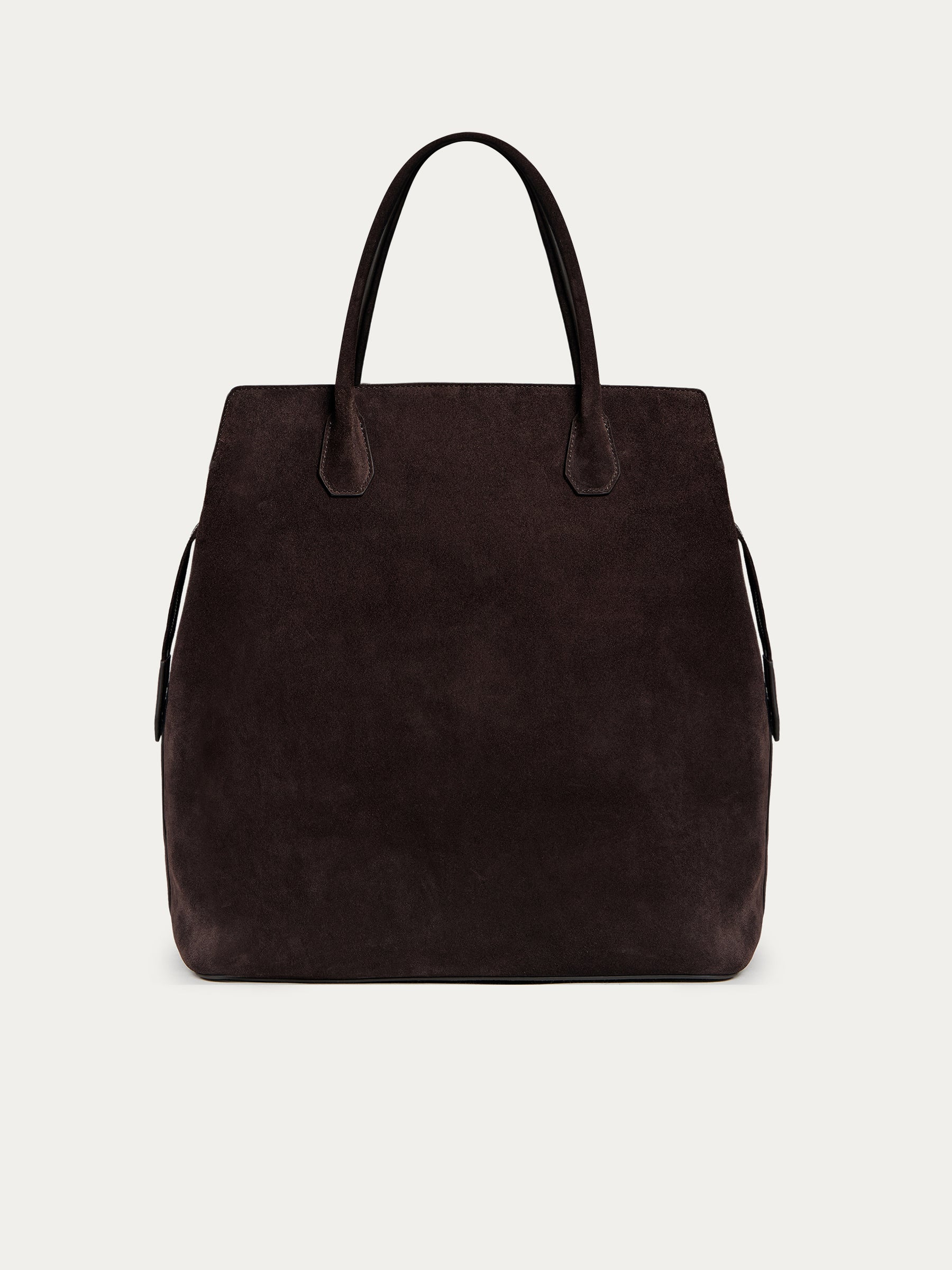 Suede zip tote bag