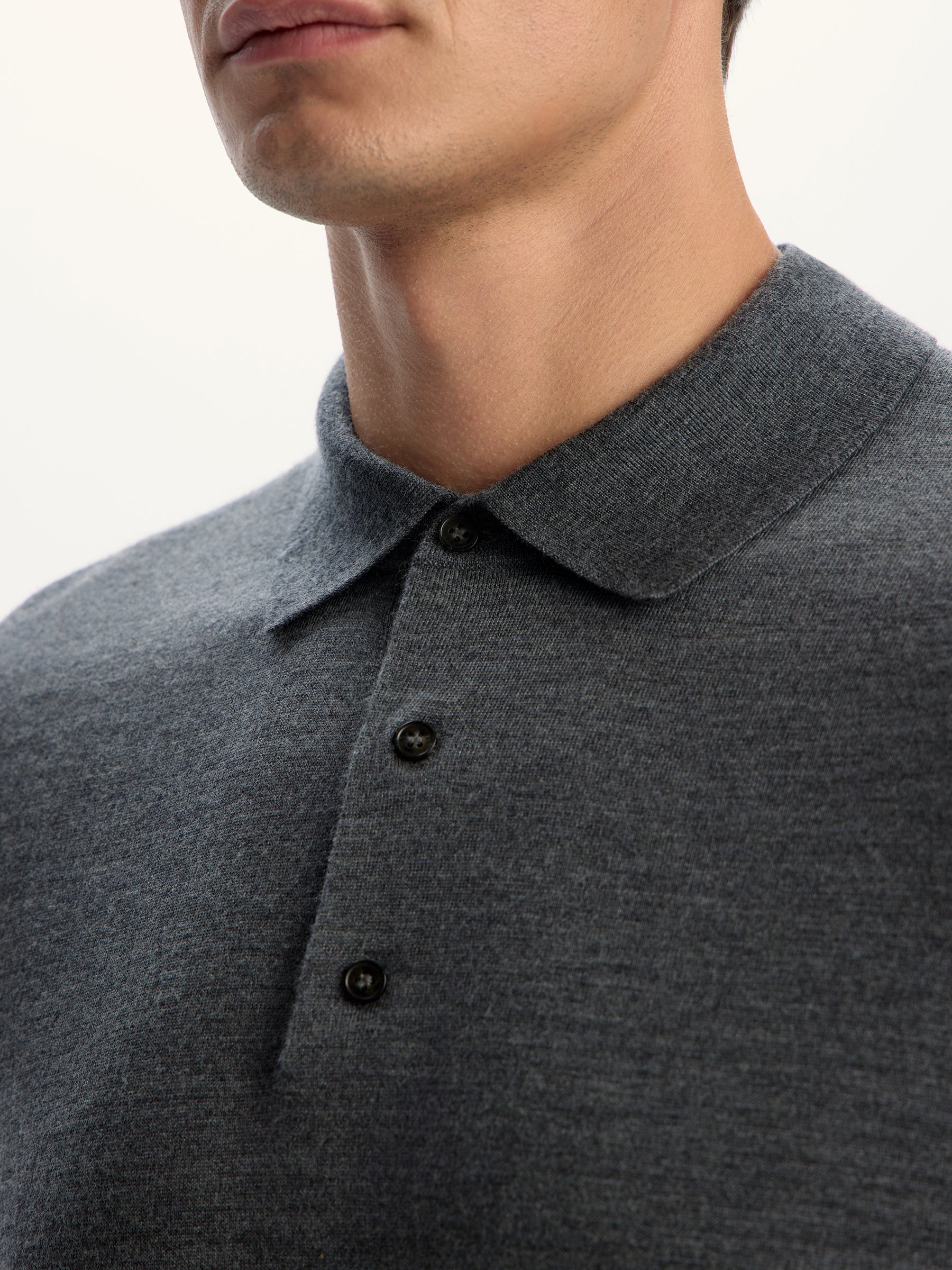 Merino polo jumper