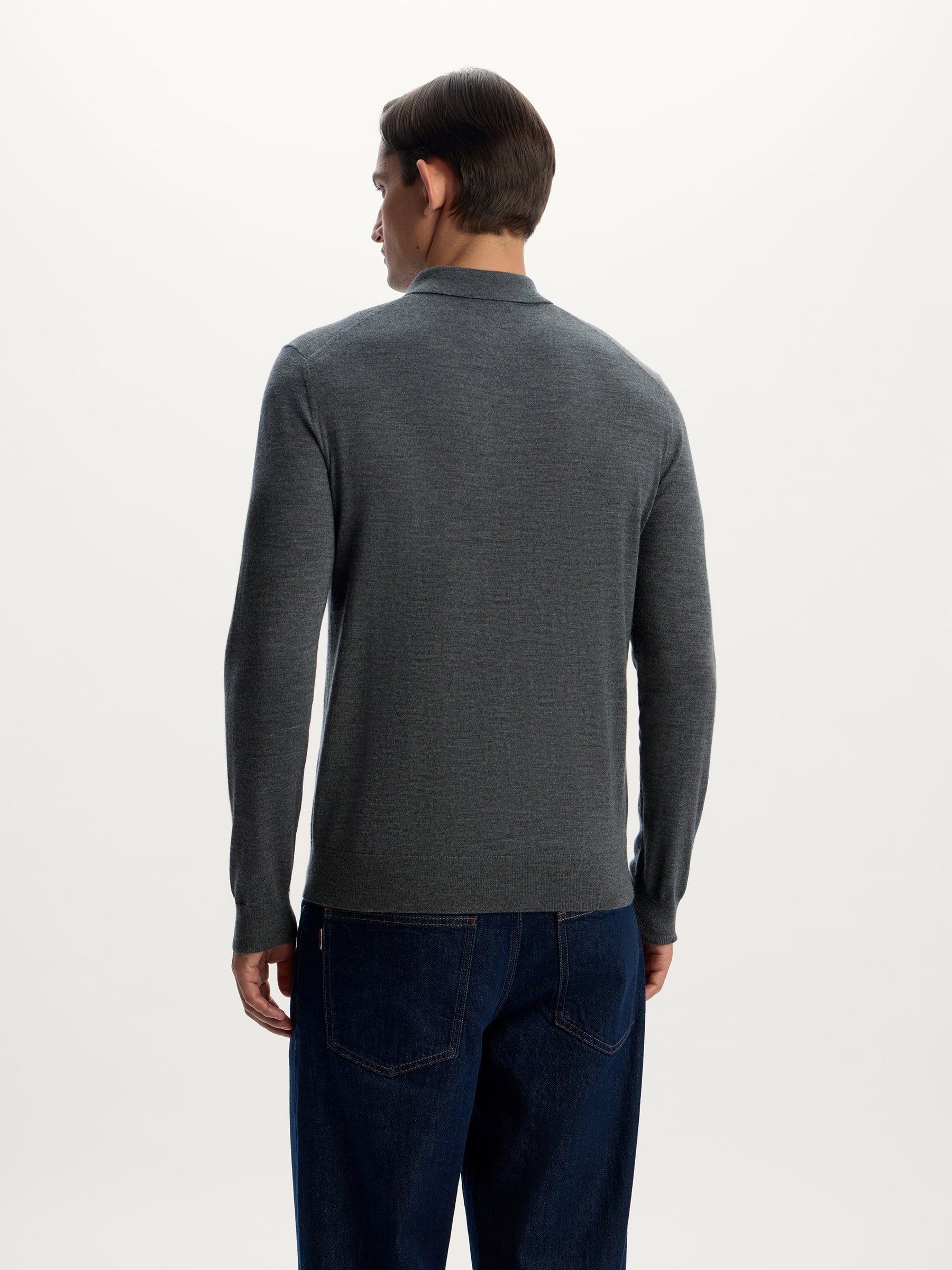 Merino polo jumper