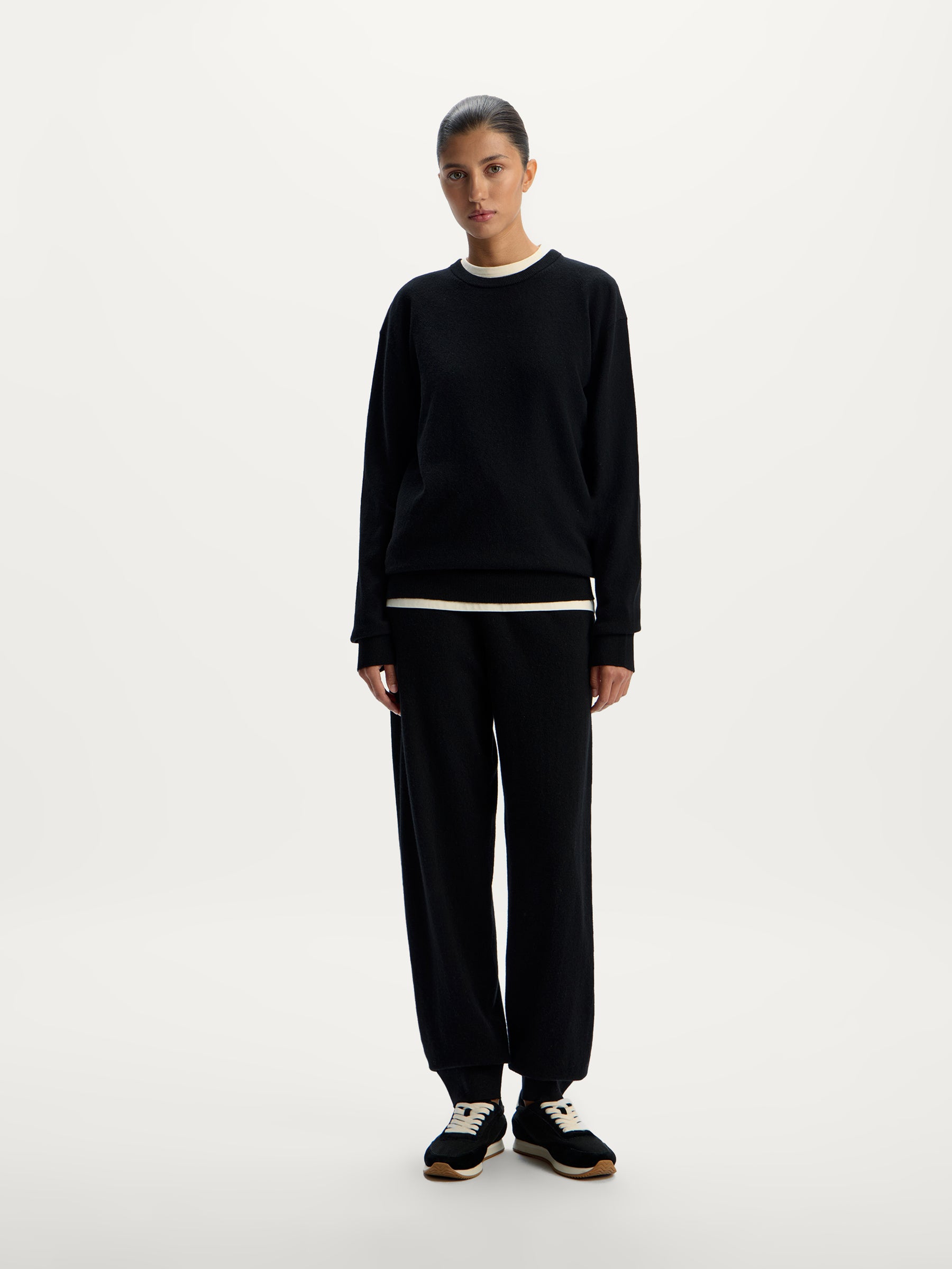 Wool-cashmere crew neck jumper