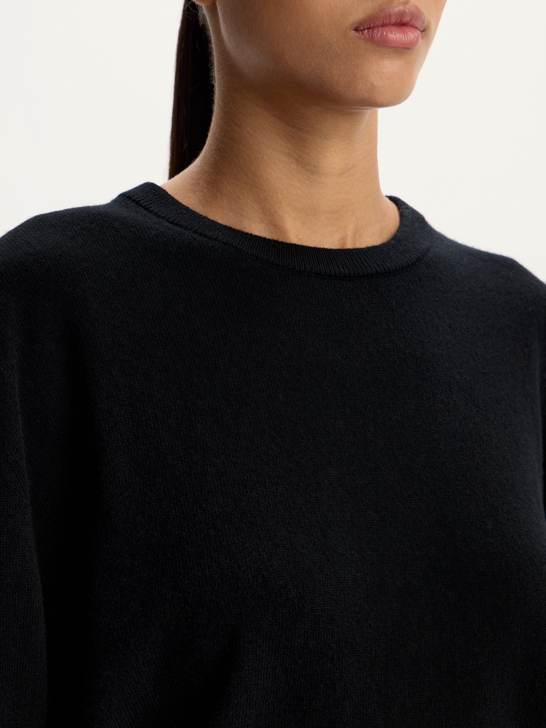 Wool-cashmere crew neck jumper