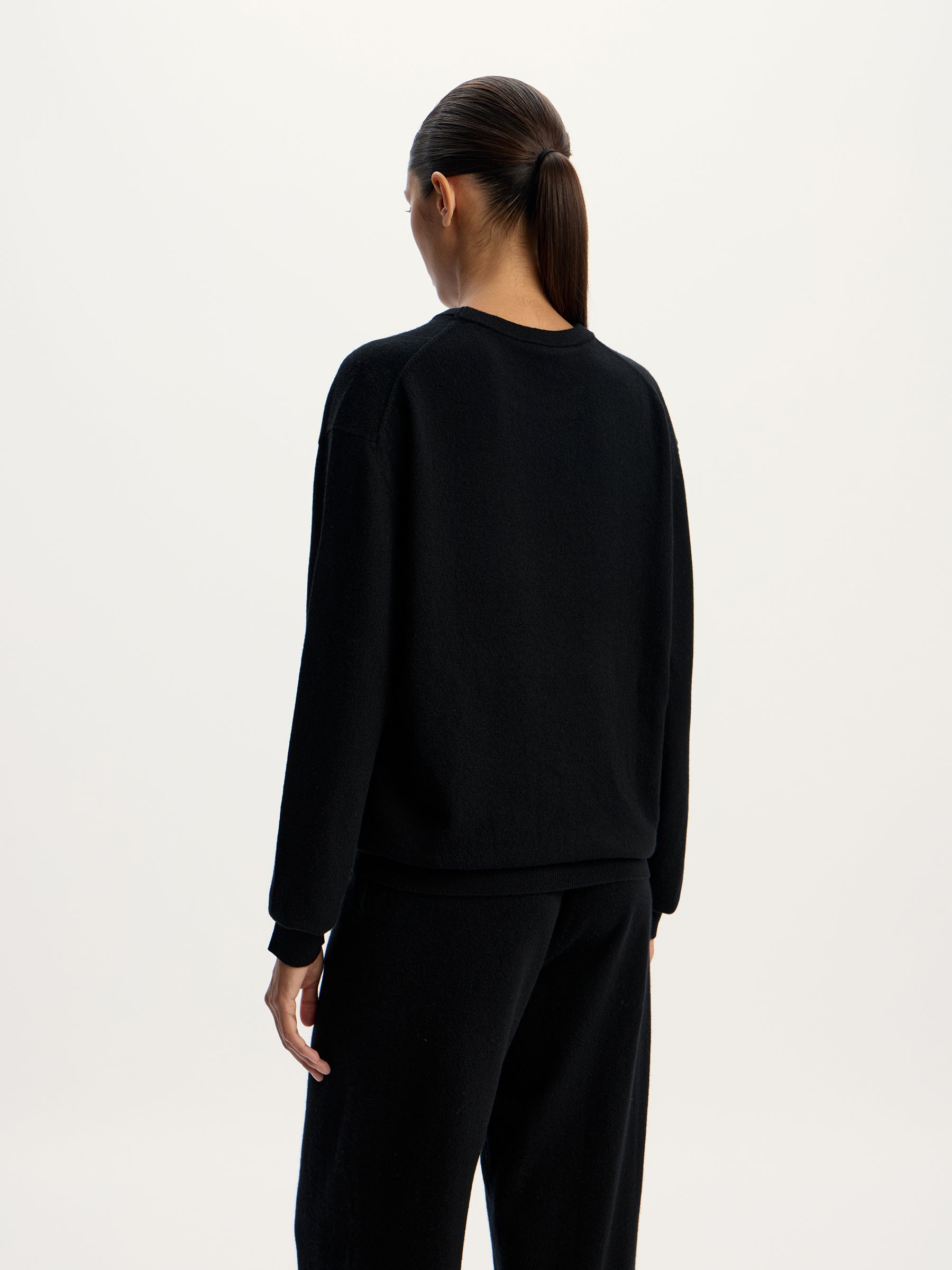 Wool-cashmere crew neck jumper