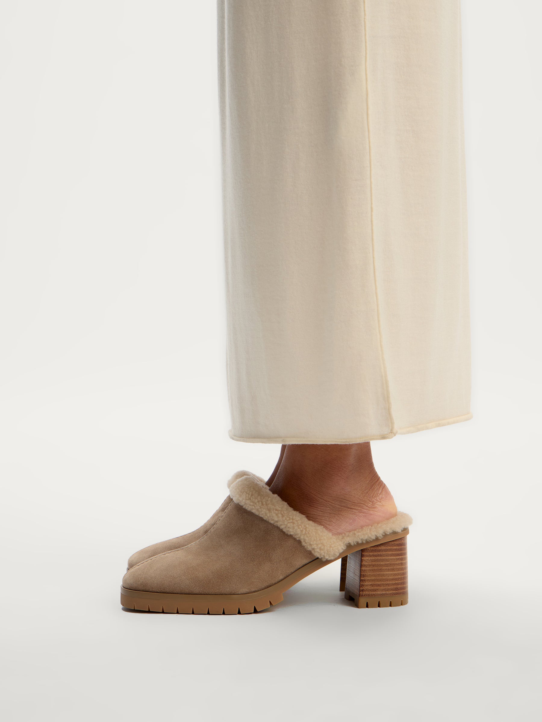 Shearling mules