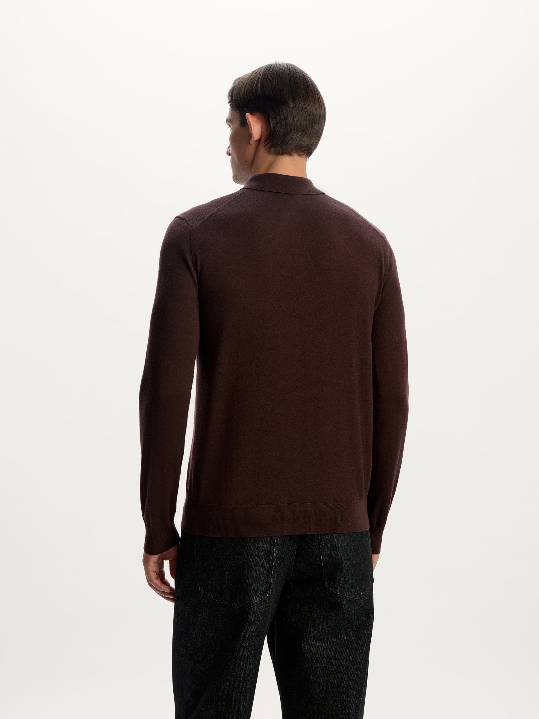 Merino polo jumper