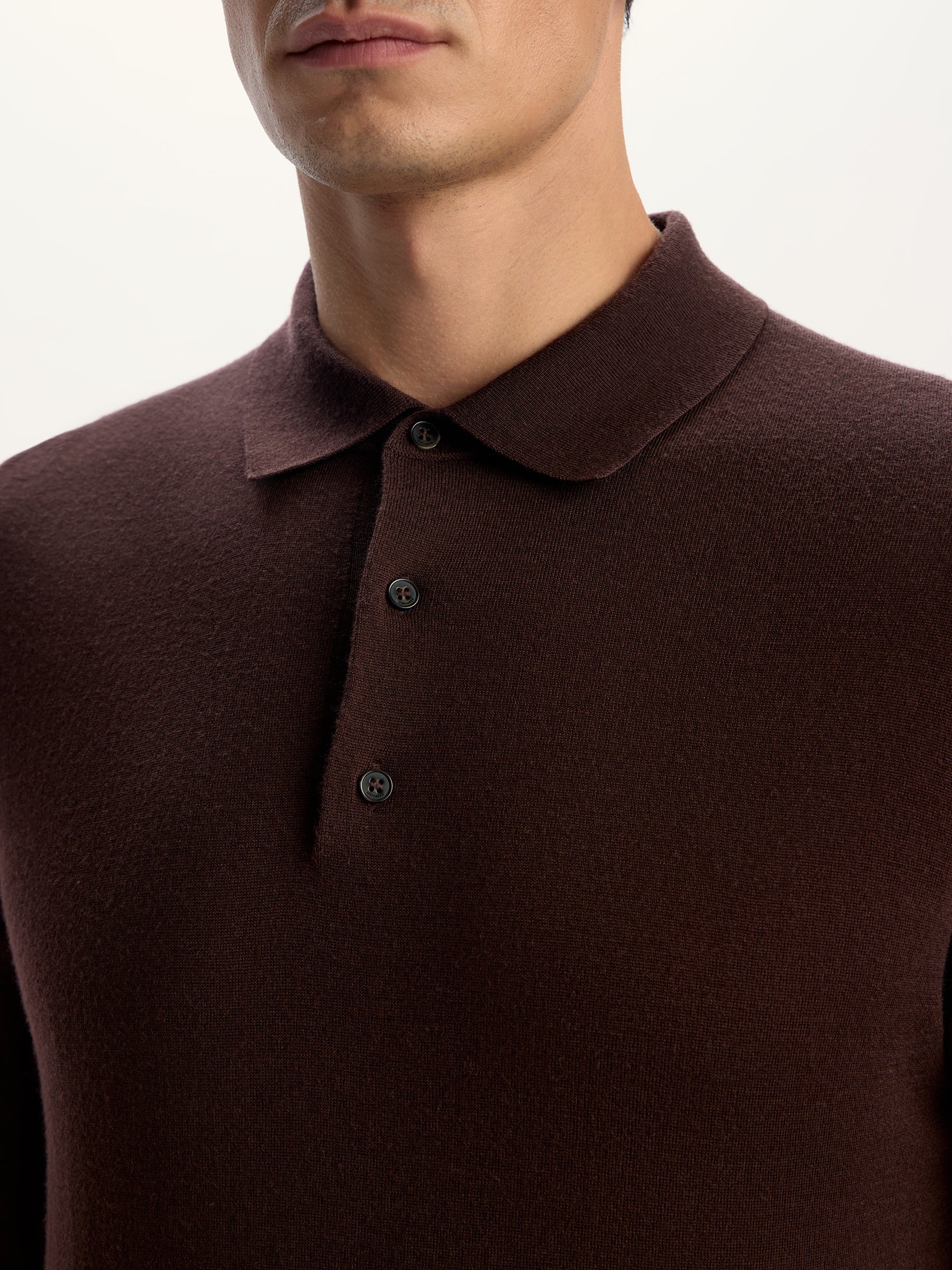 Merino polo jumper