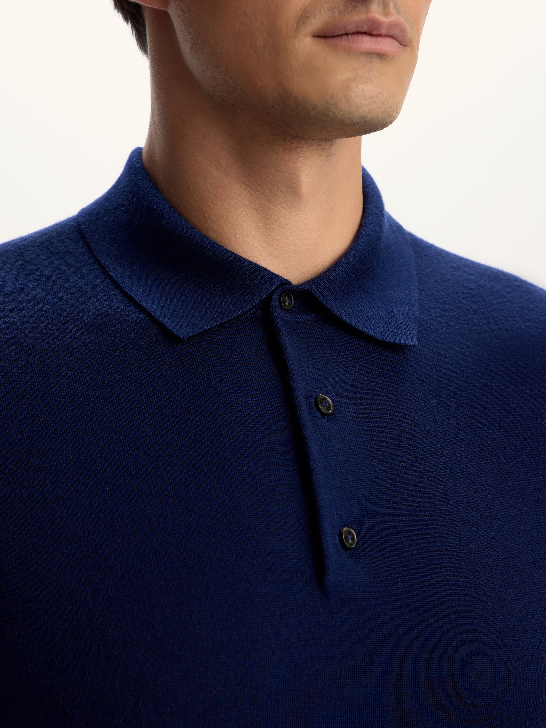 Merino polo jumper