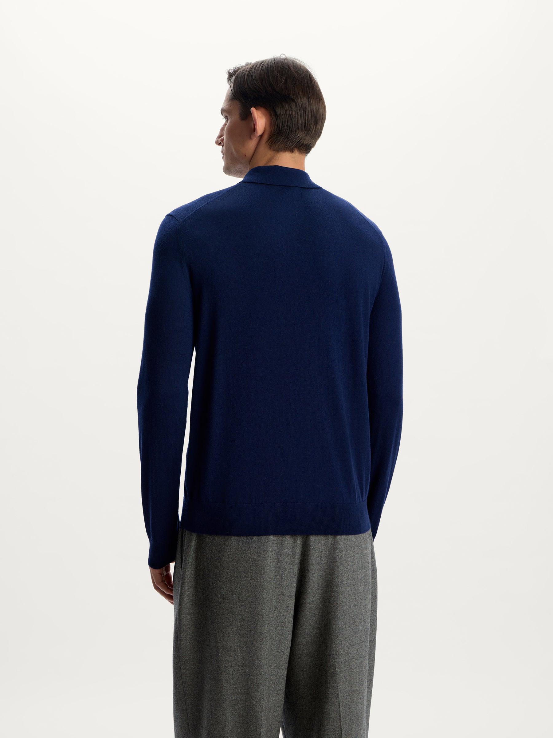 Merino polo jumper