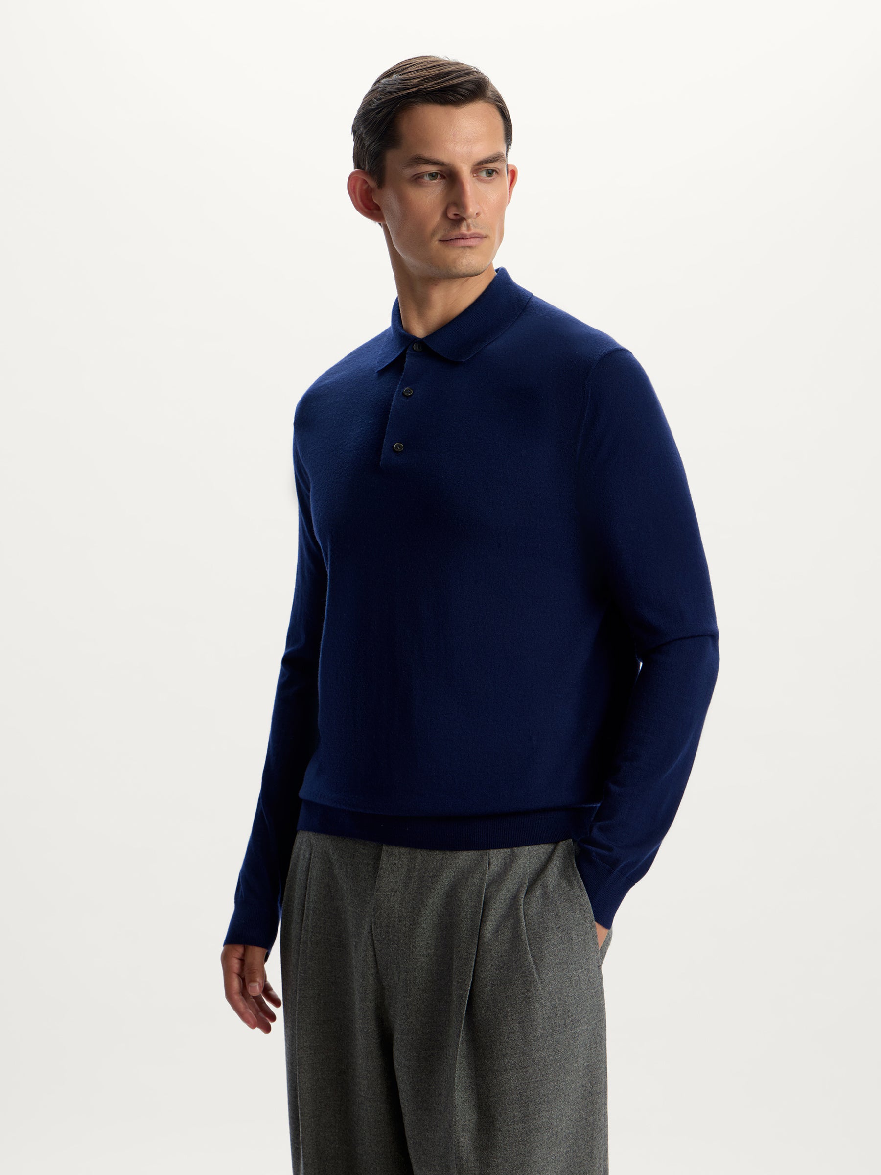 Merino polo jumper