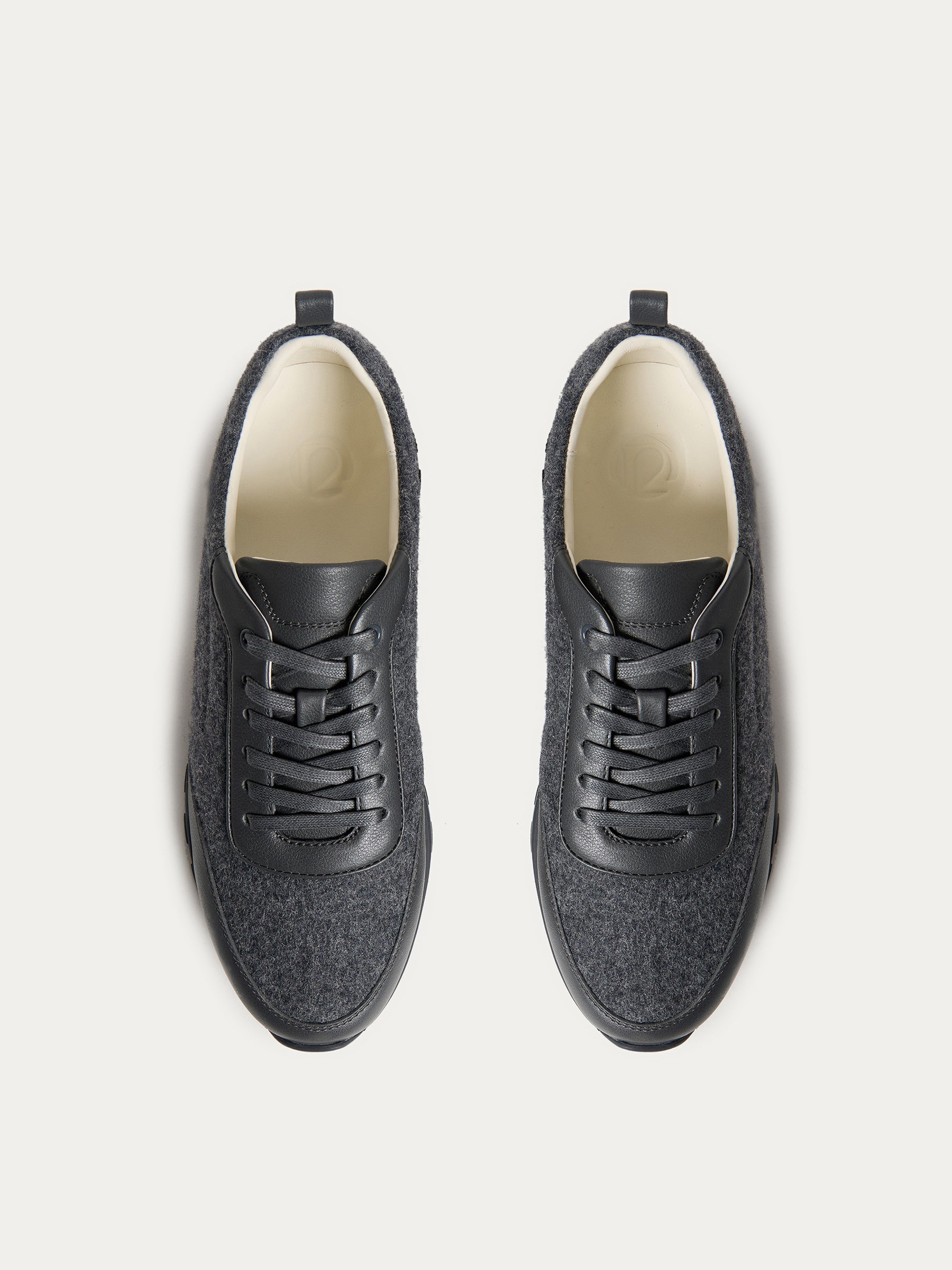 Wool-leather sneakers