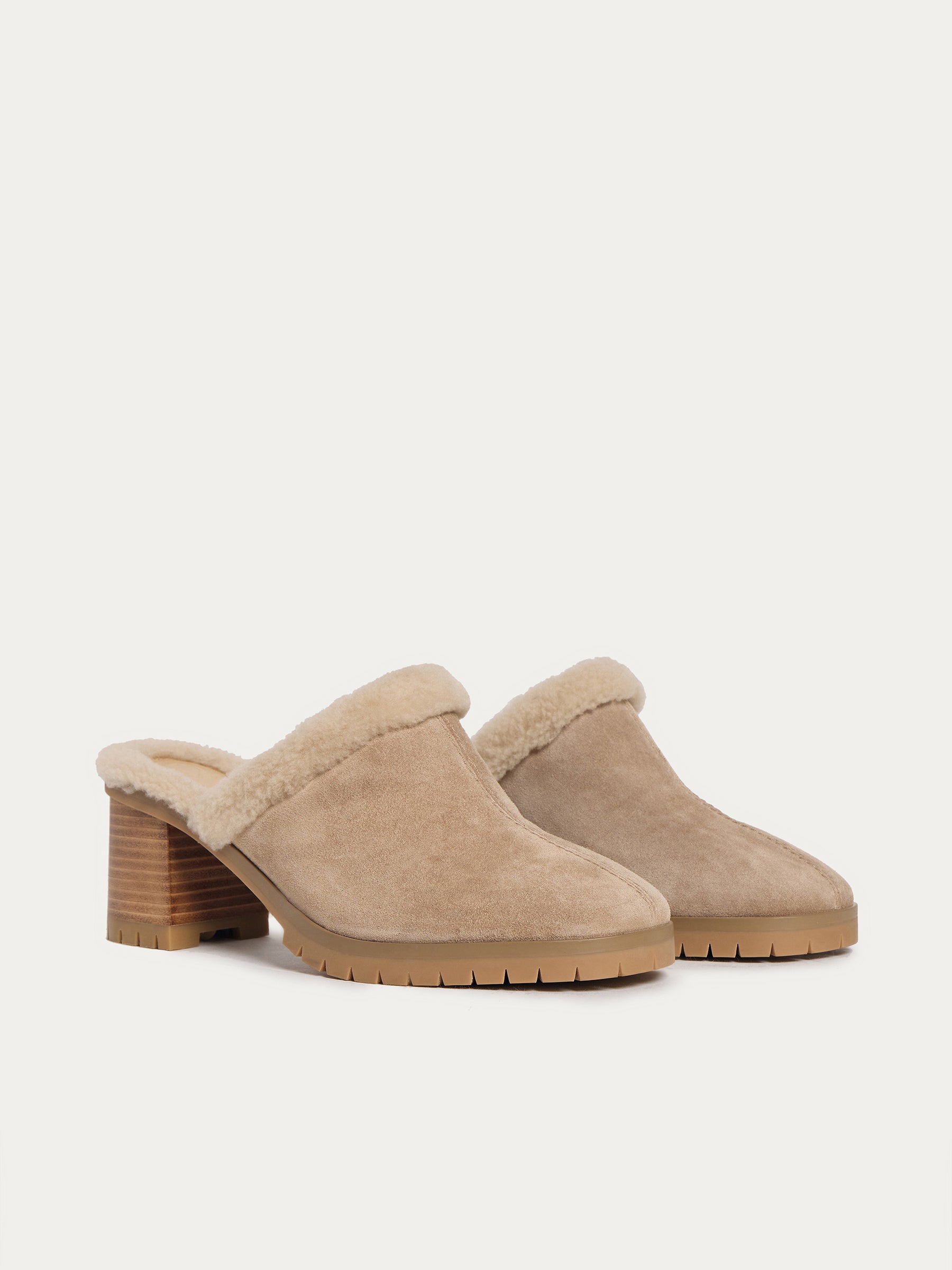 Shearling mules