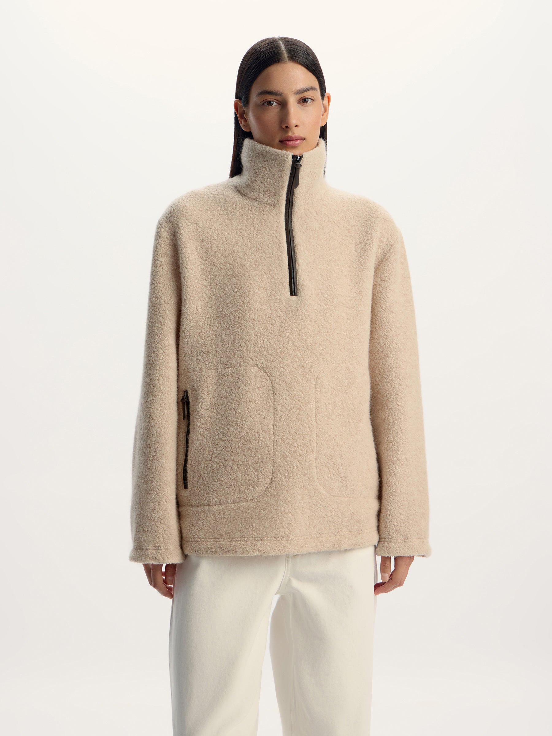 Sherpa half zip sweatshirt