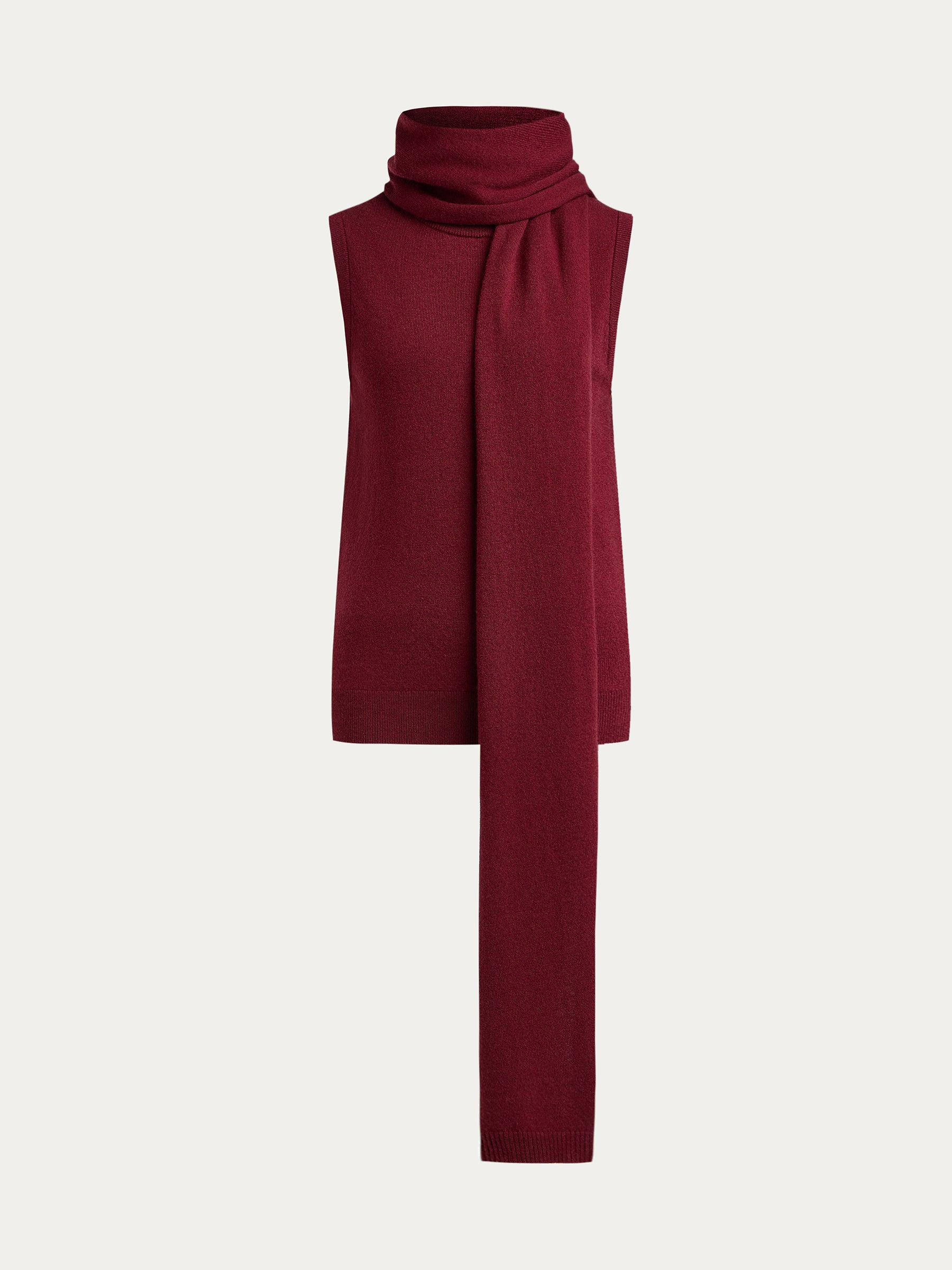 Wool-cashmere scarf top