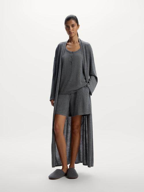 شورت للاسترخاء من مزيج الصوف والكشمير