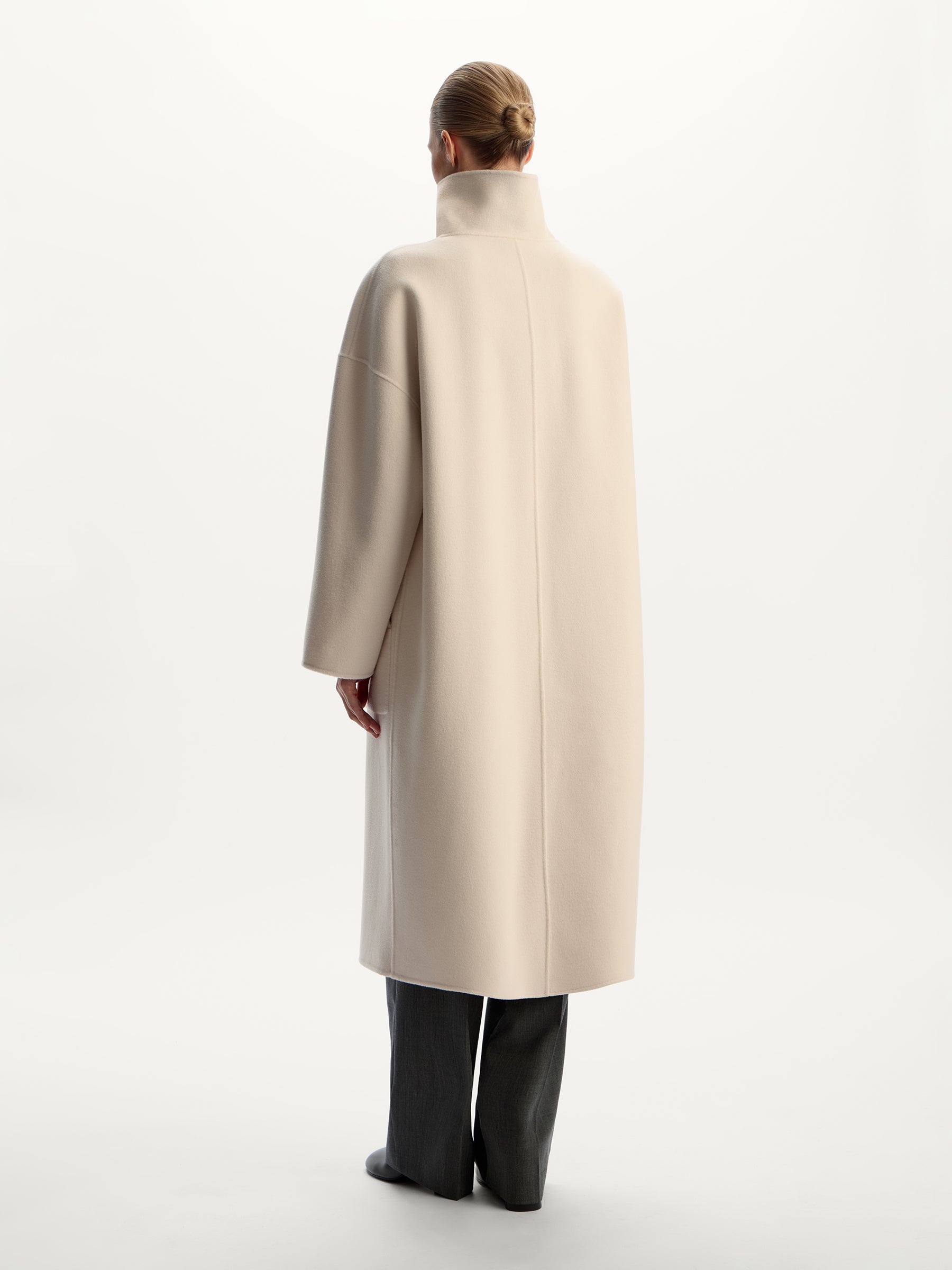 Wool-cashmere zip coat