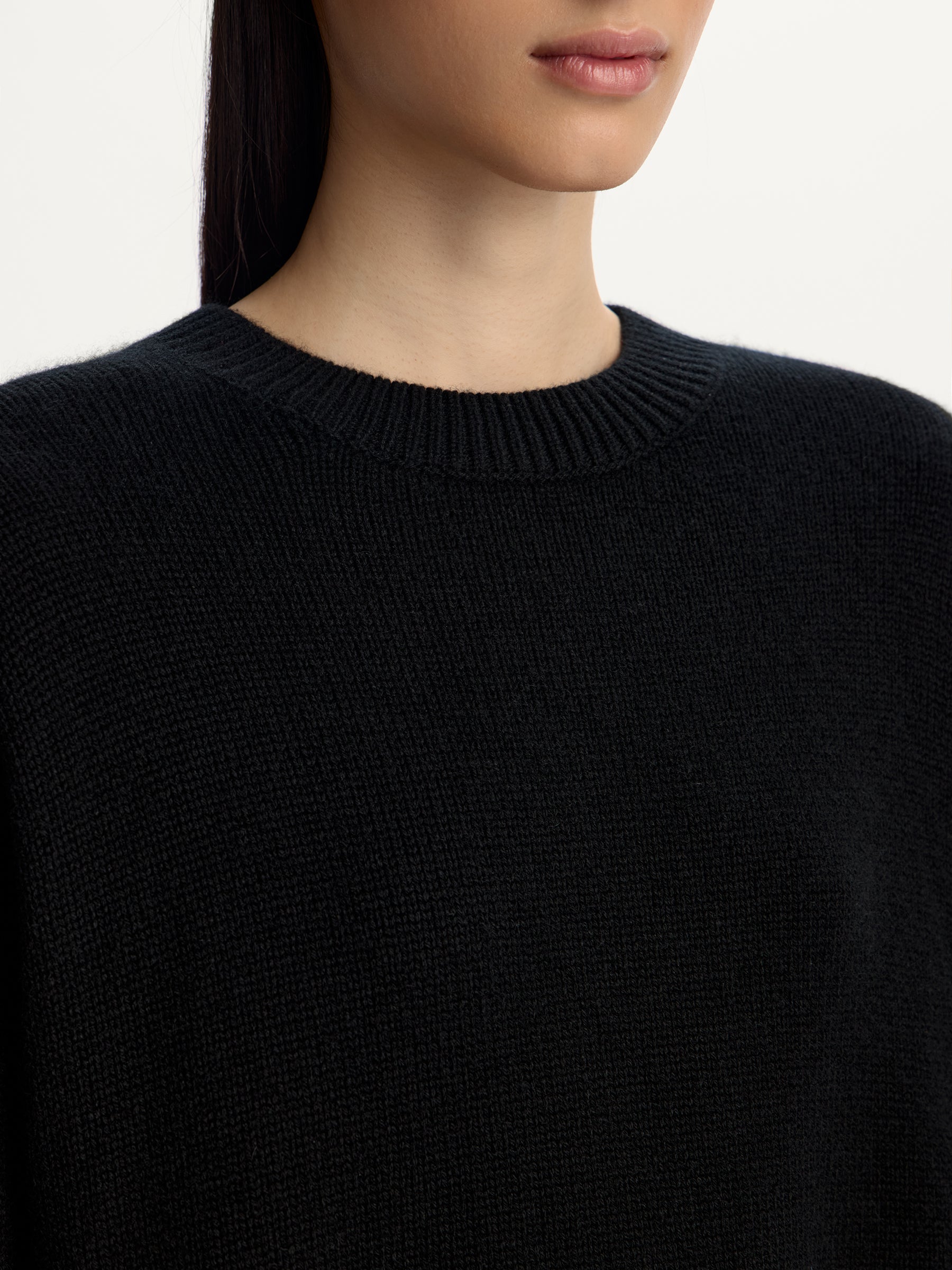 Wool-cashmere crew neck jumper