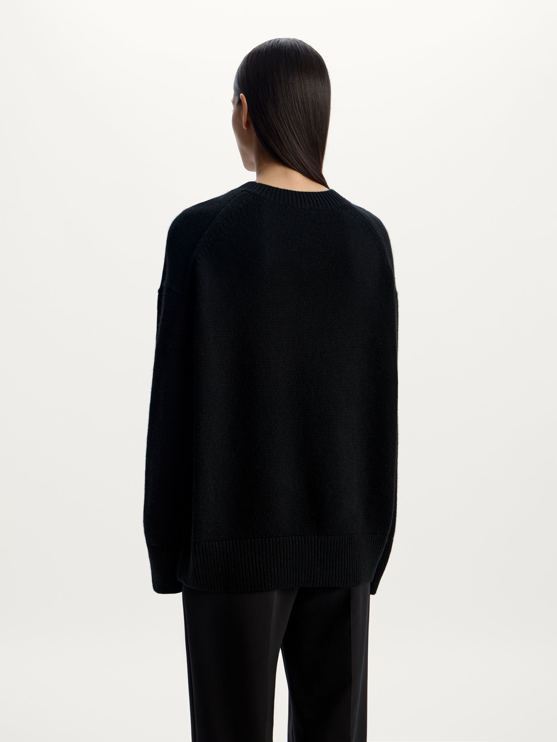 Wool-cashmere crew neck jumper