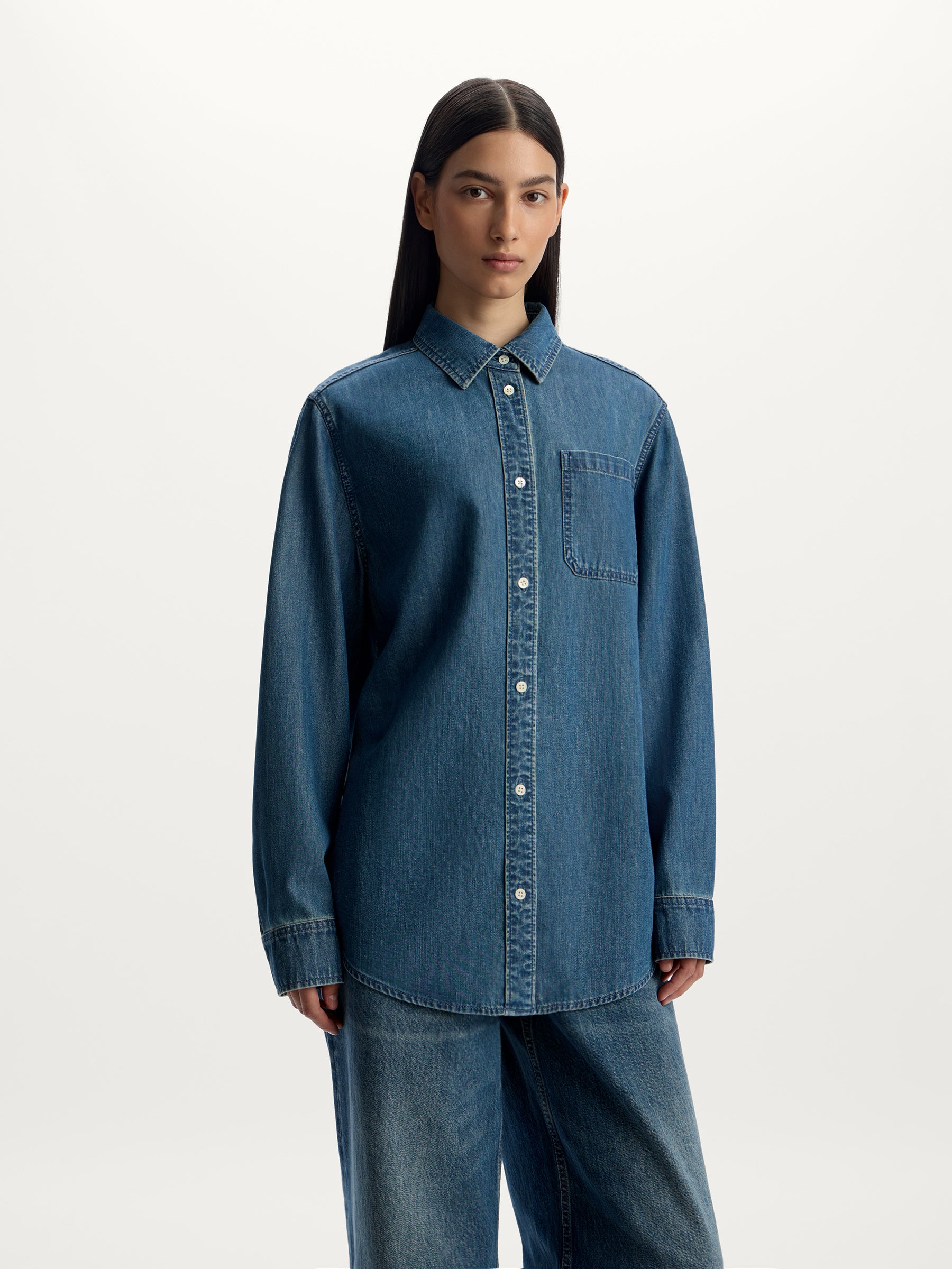 Lightweight denim shirt