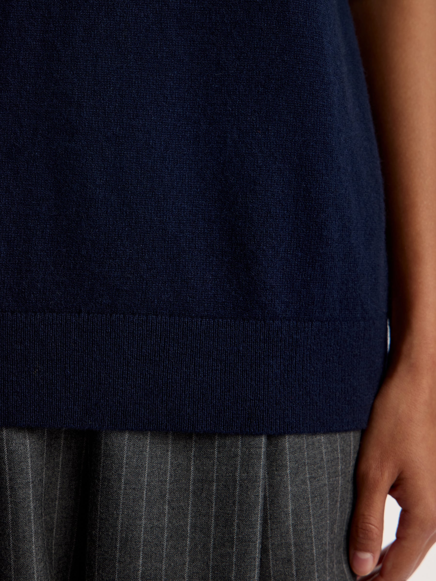 Wool-cashmere polo jumper