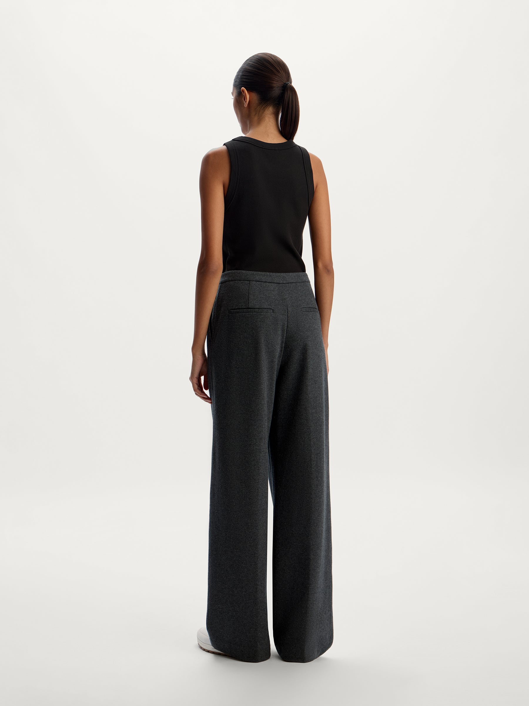 Wool-cotton trousers