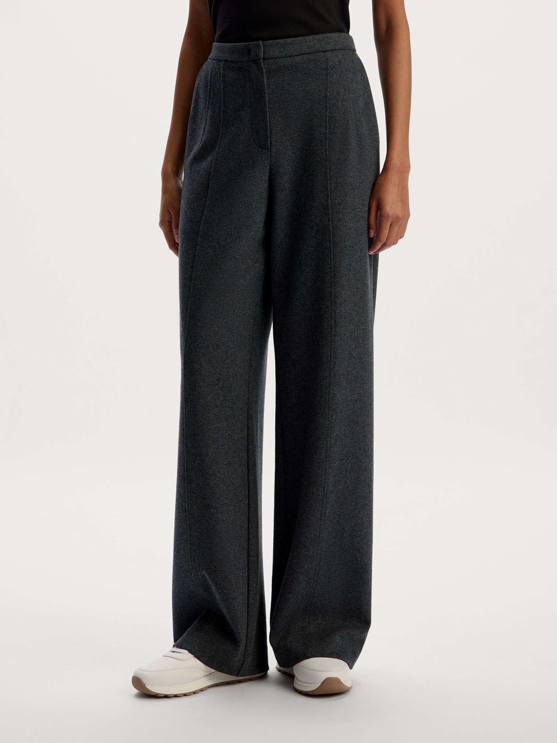 Wool-cotton trousers