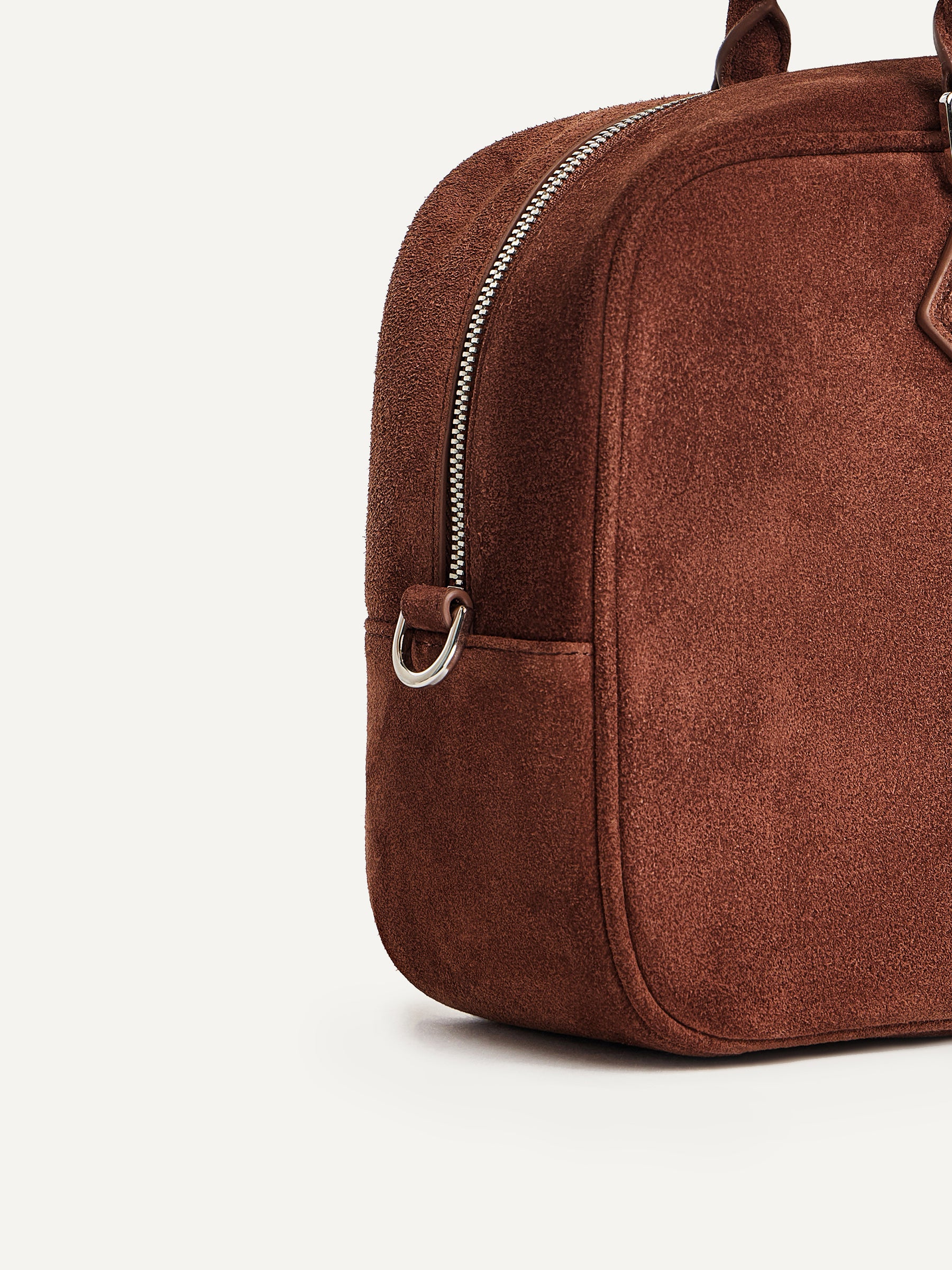 Suede bowler bag